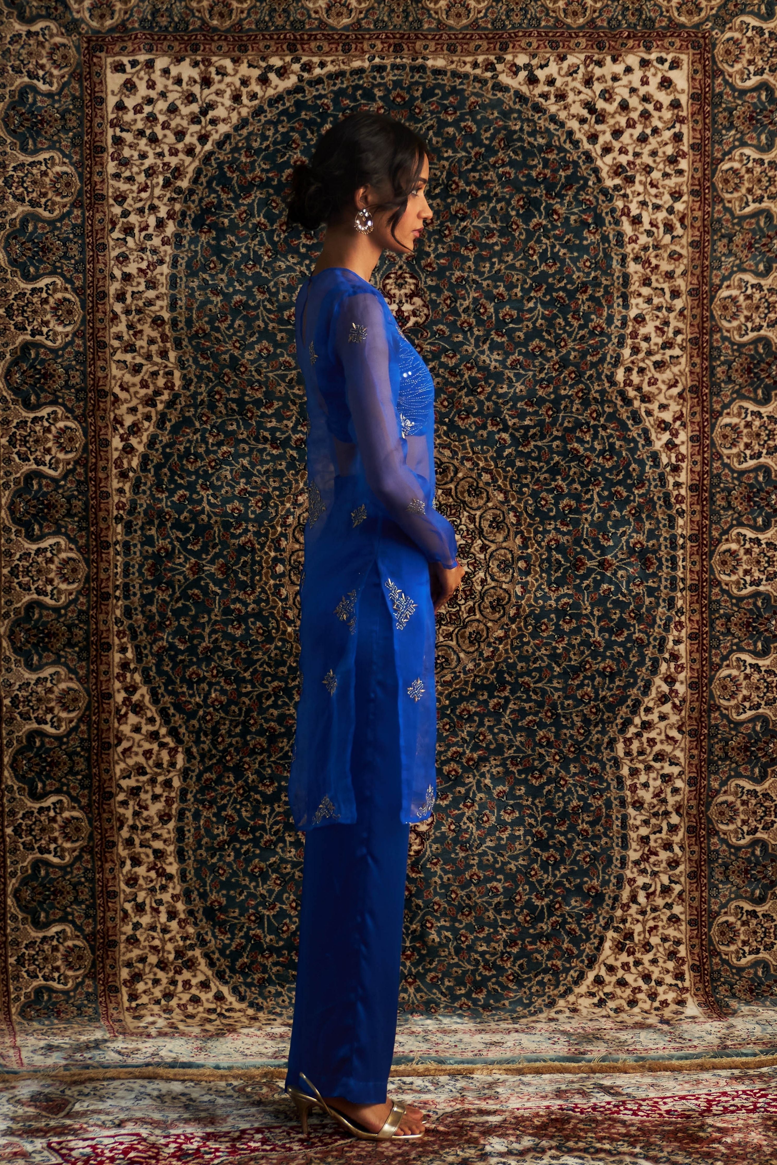 Blue Straight Co-Ord Set