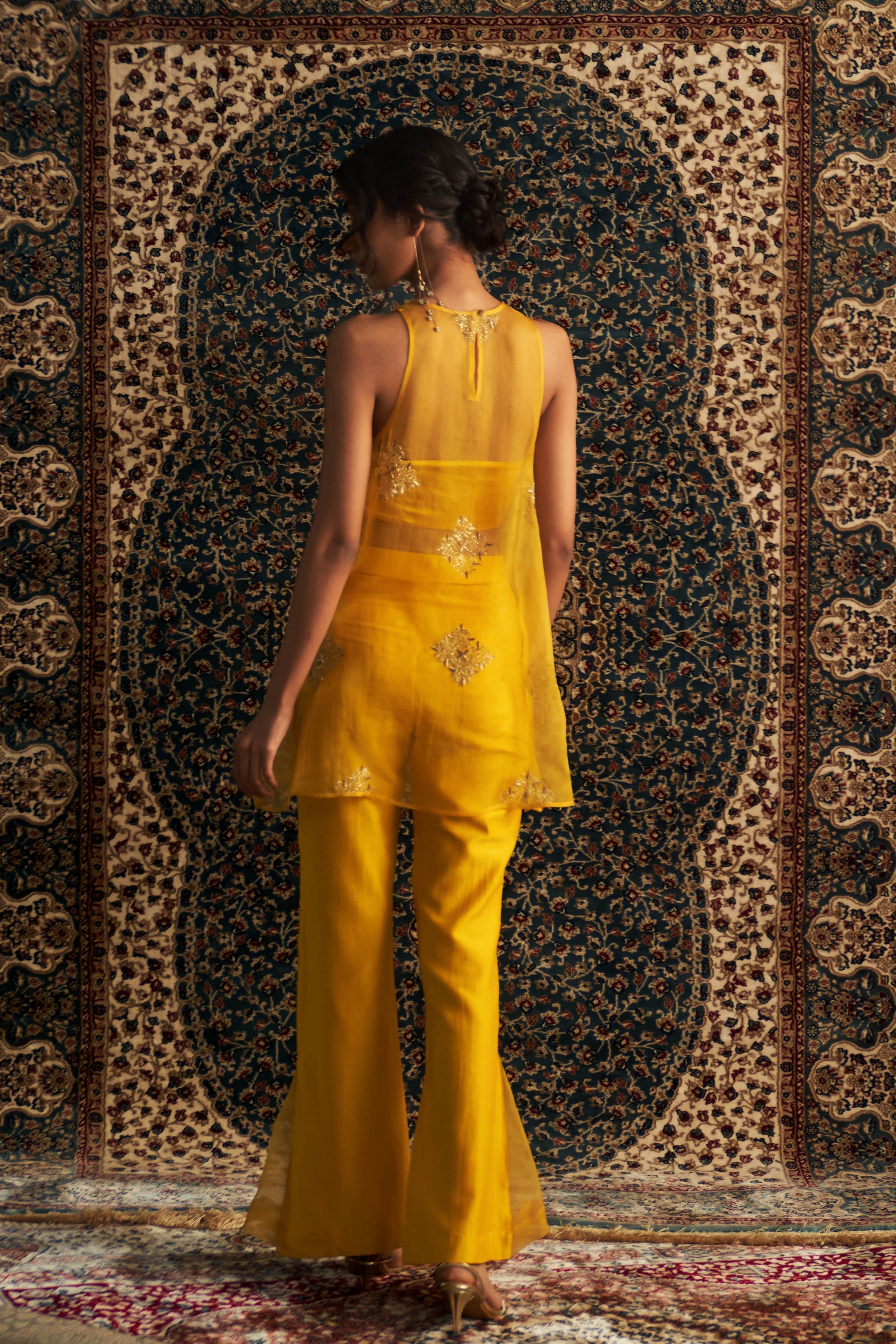 Marigold Short A-line Sleevesless Top Co-Ord Set