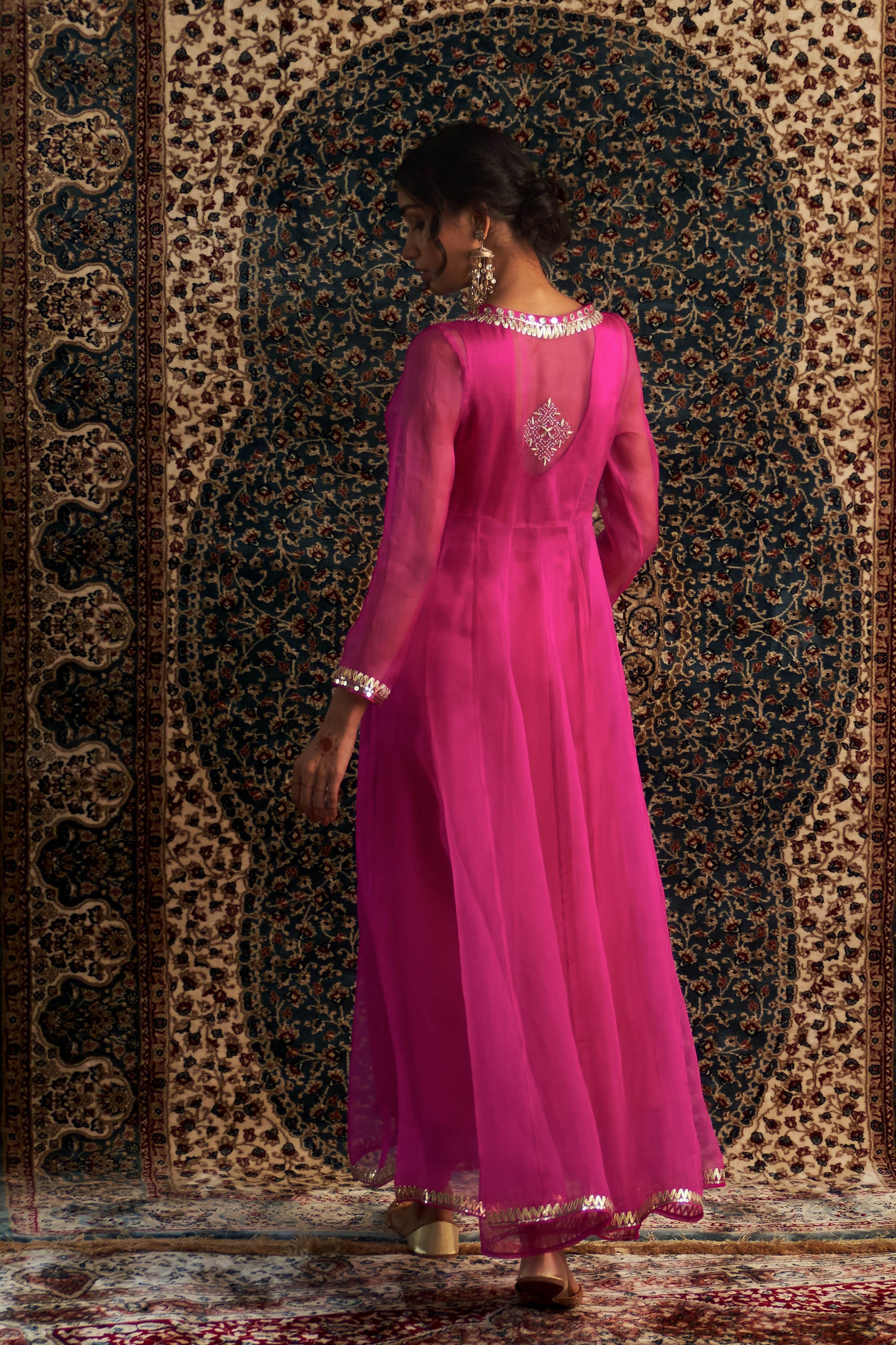 Rani Pink Embroidred Choga Set
