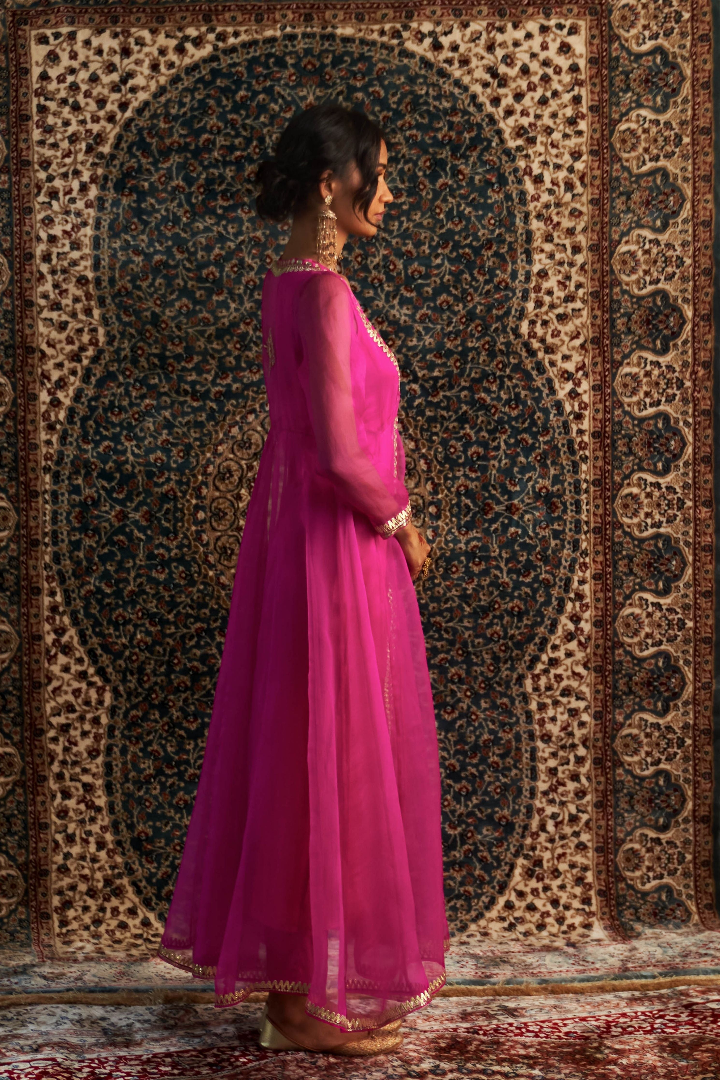 Rani Pink Embroidred Choga Set