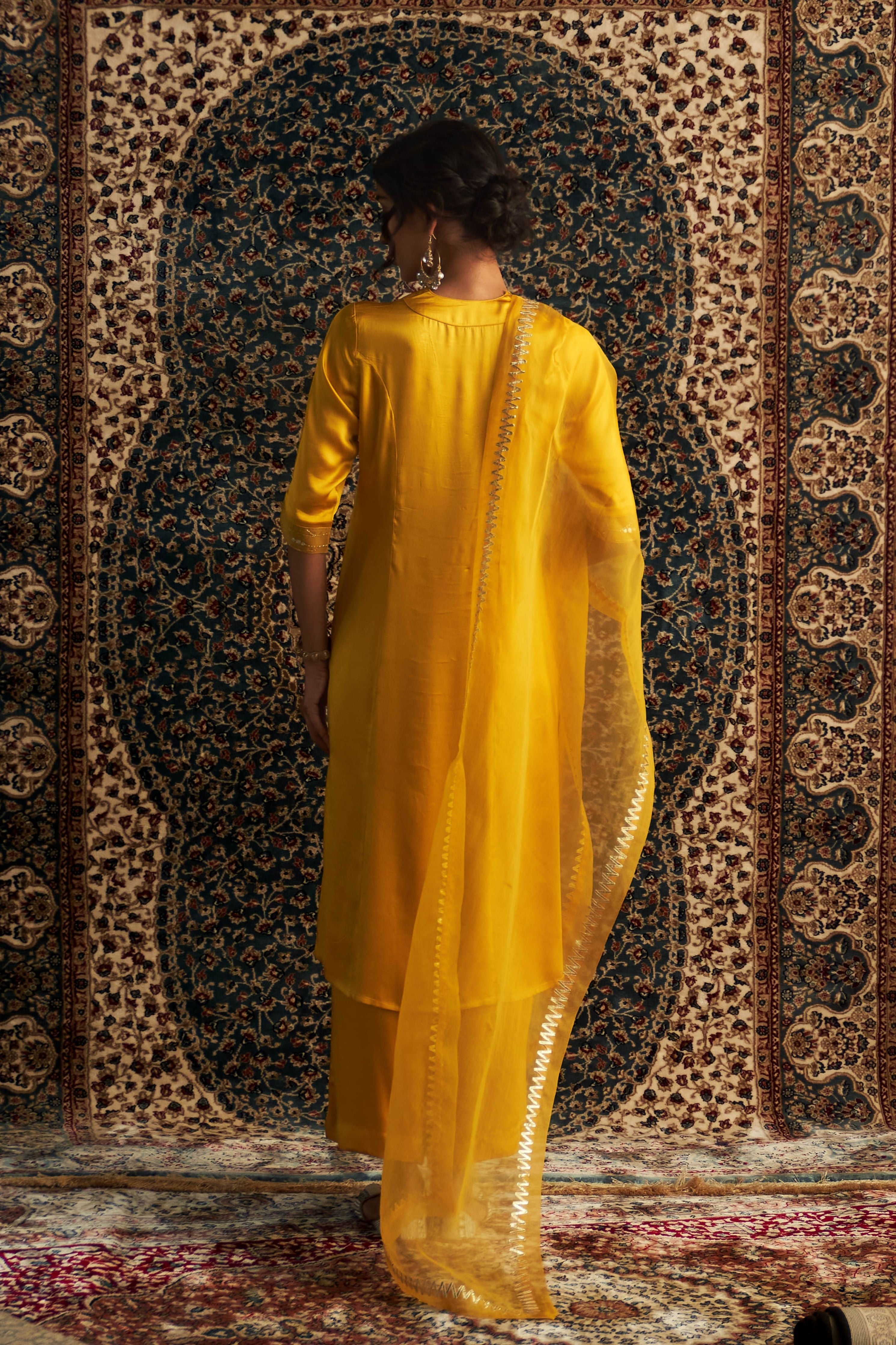 Marigold Embroidered Kurta Set