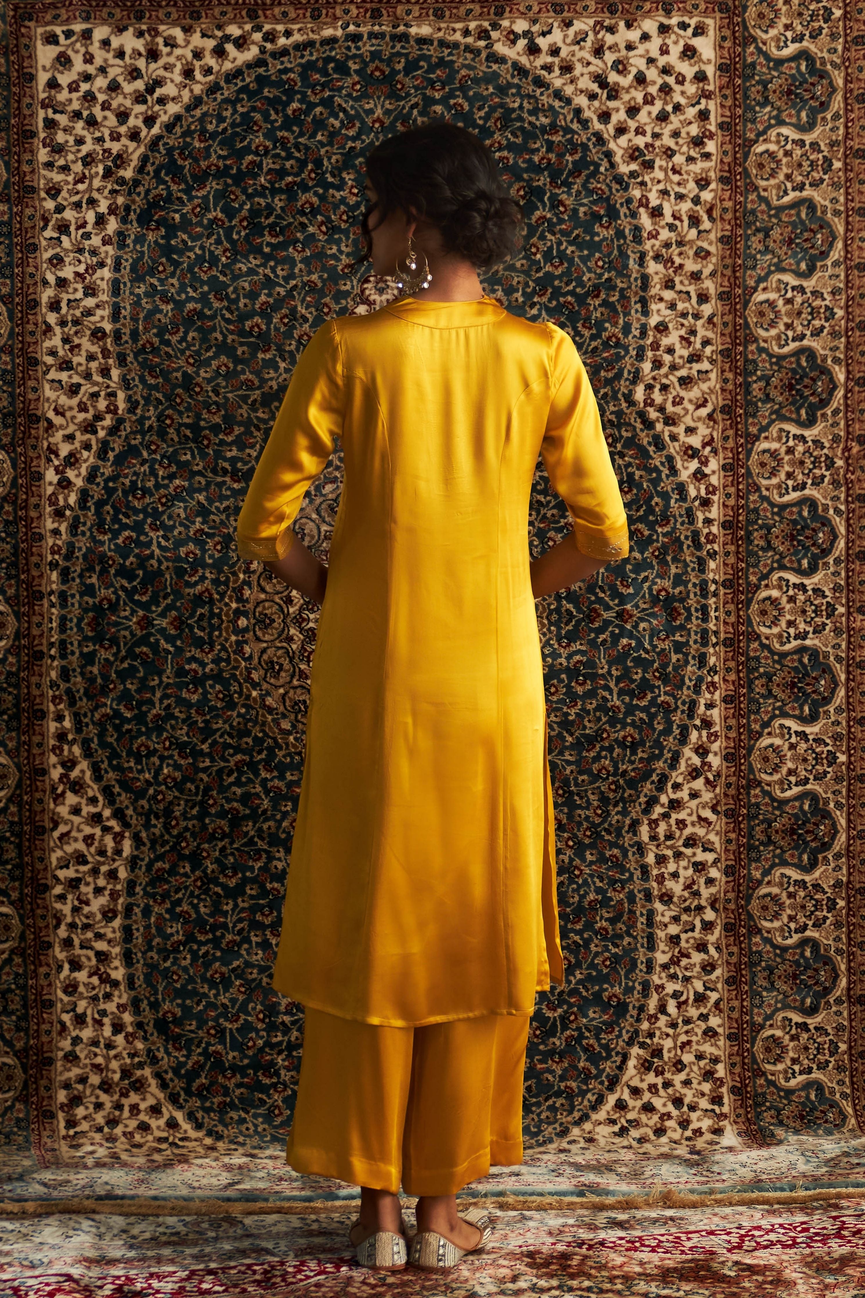 Marigold Embroidered Kurta Set