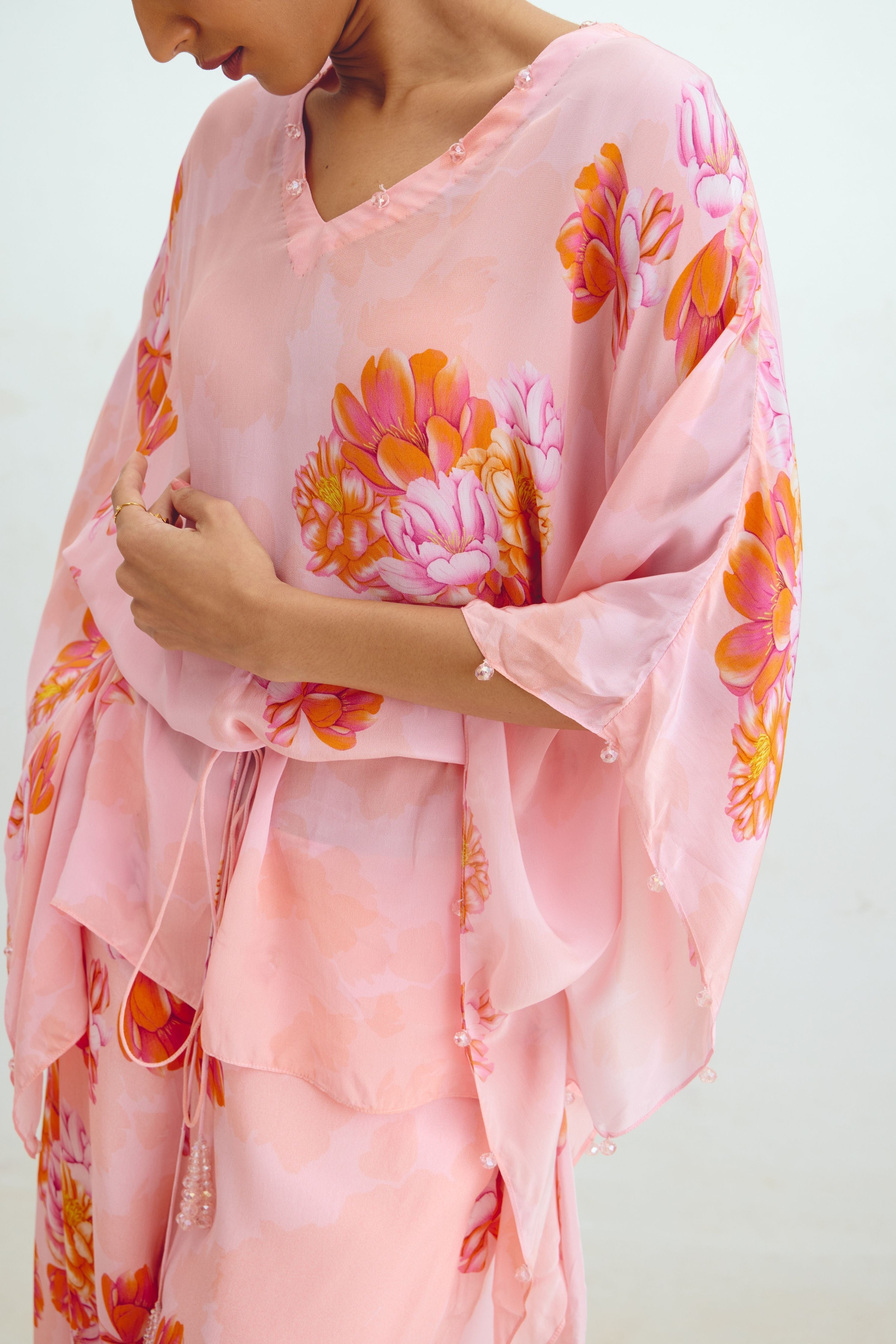 Kaftan Top  Flared Pant Co-ord Set In Kyra