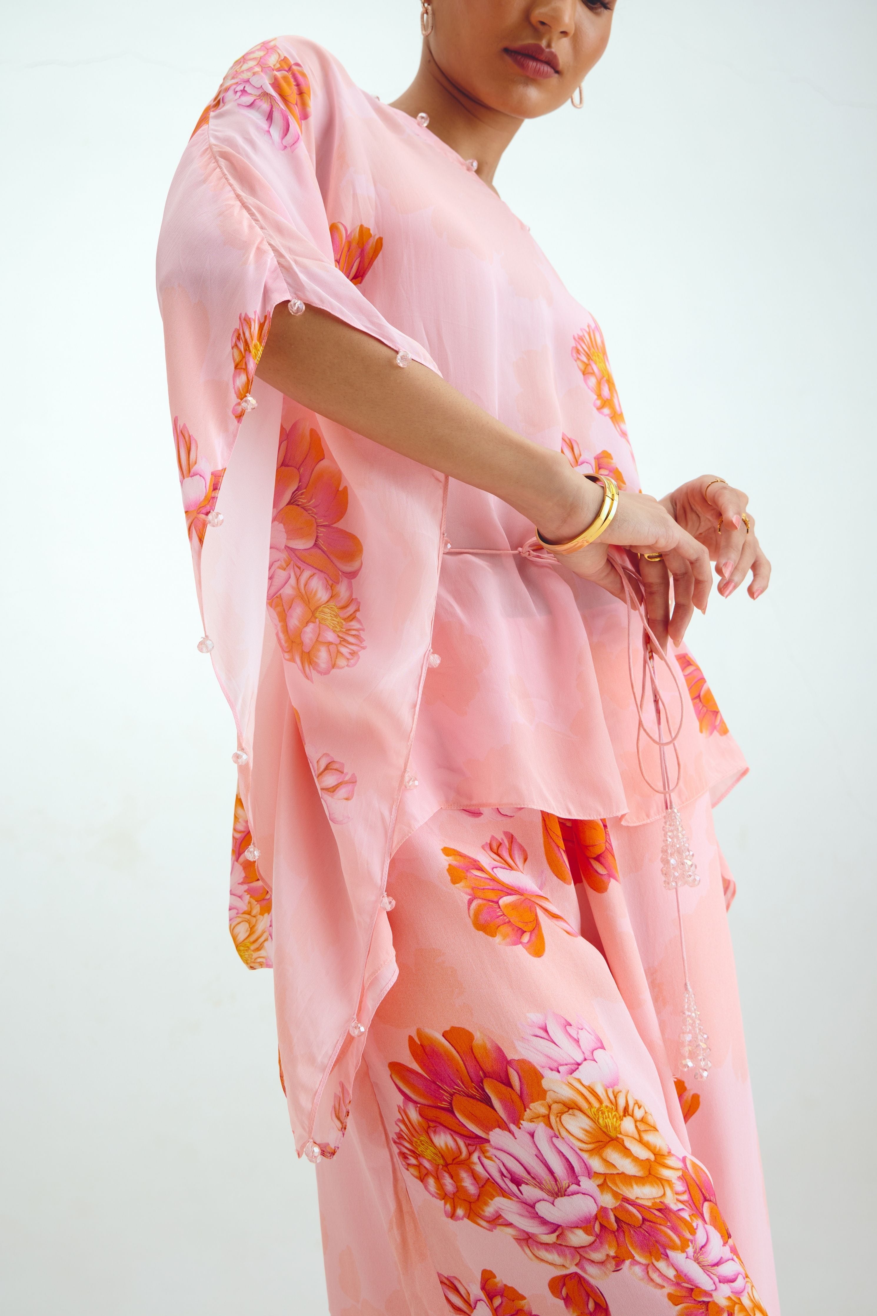 Kaftan Top  Flared Pant Co-ord Set In Kyra