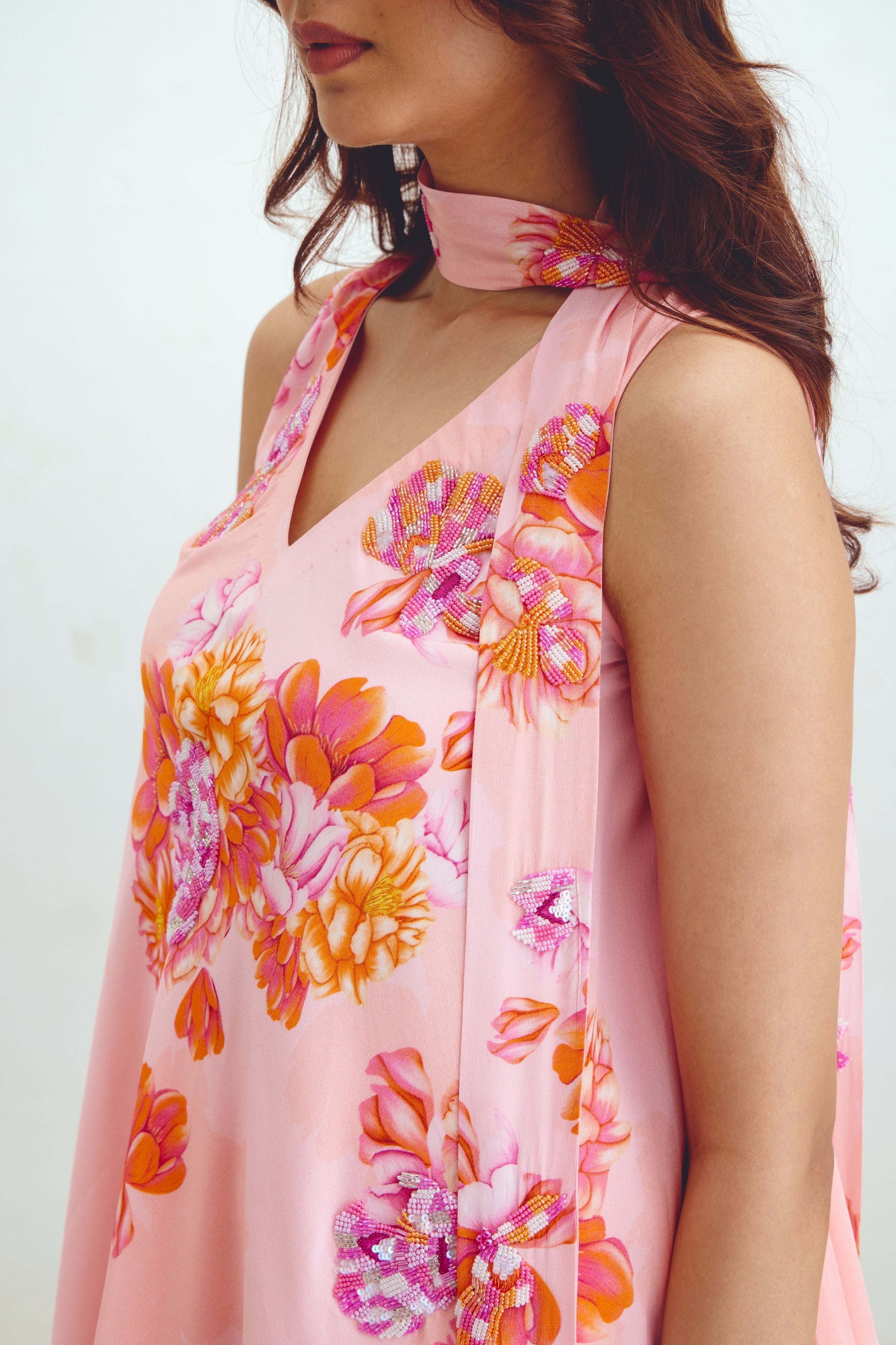 Flared Top  Retro Pant Set In Kyra