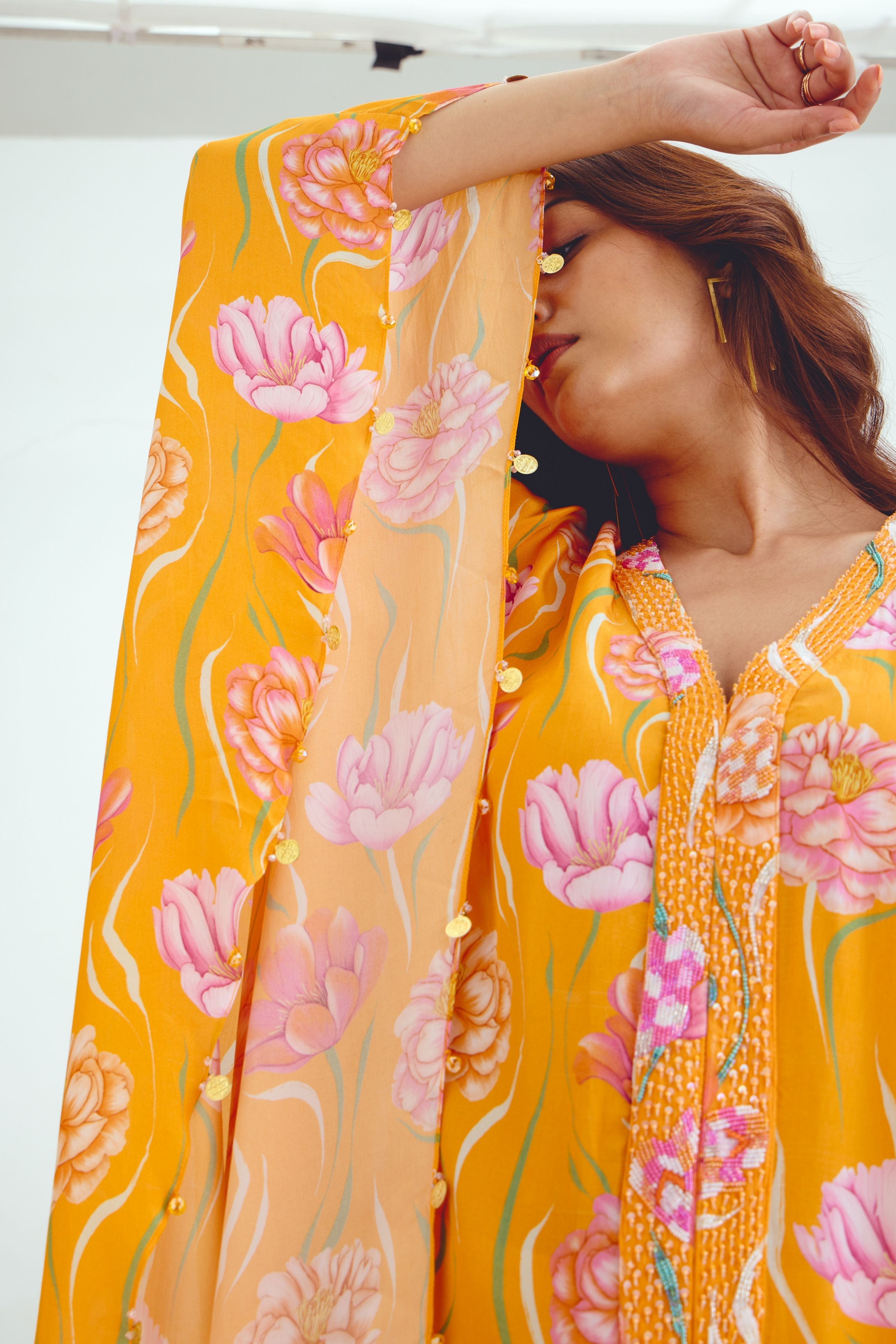 Kaftan Maxi Dress In Avya