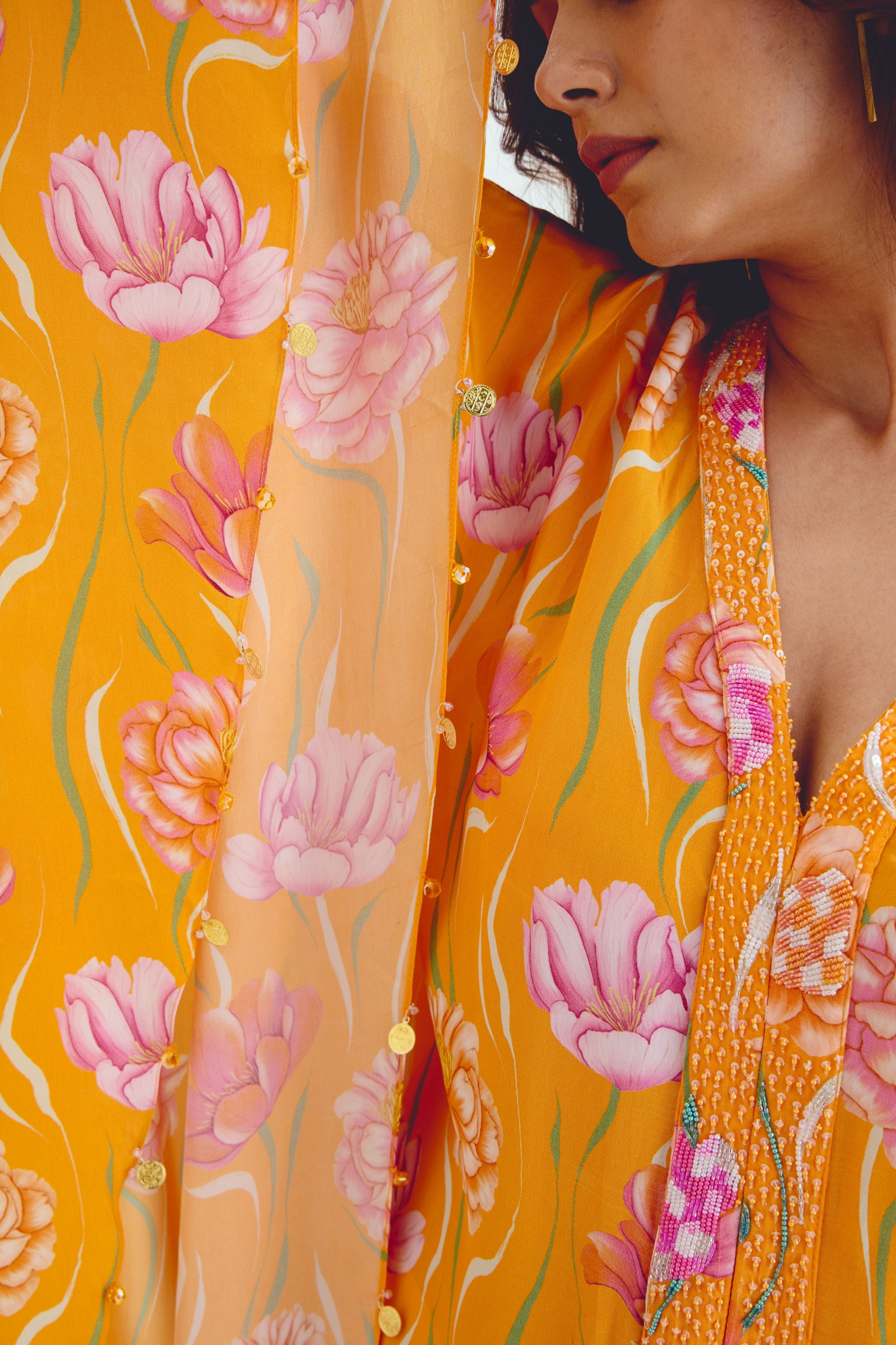 Kaftan Maxi Dress In Avya