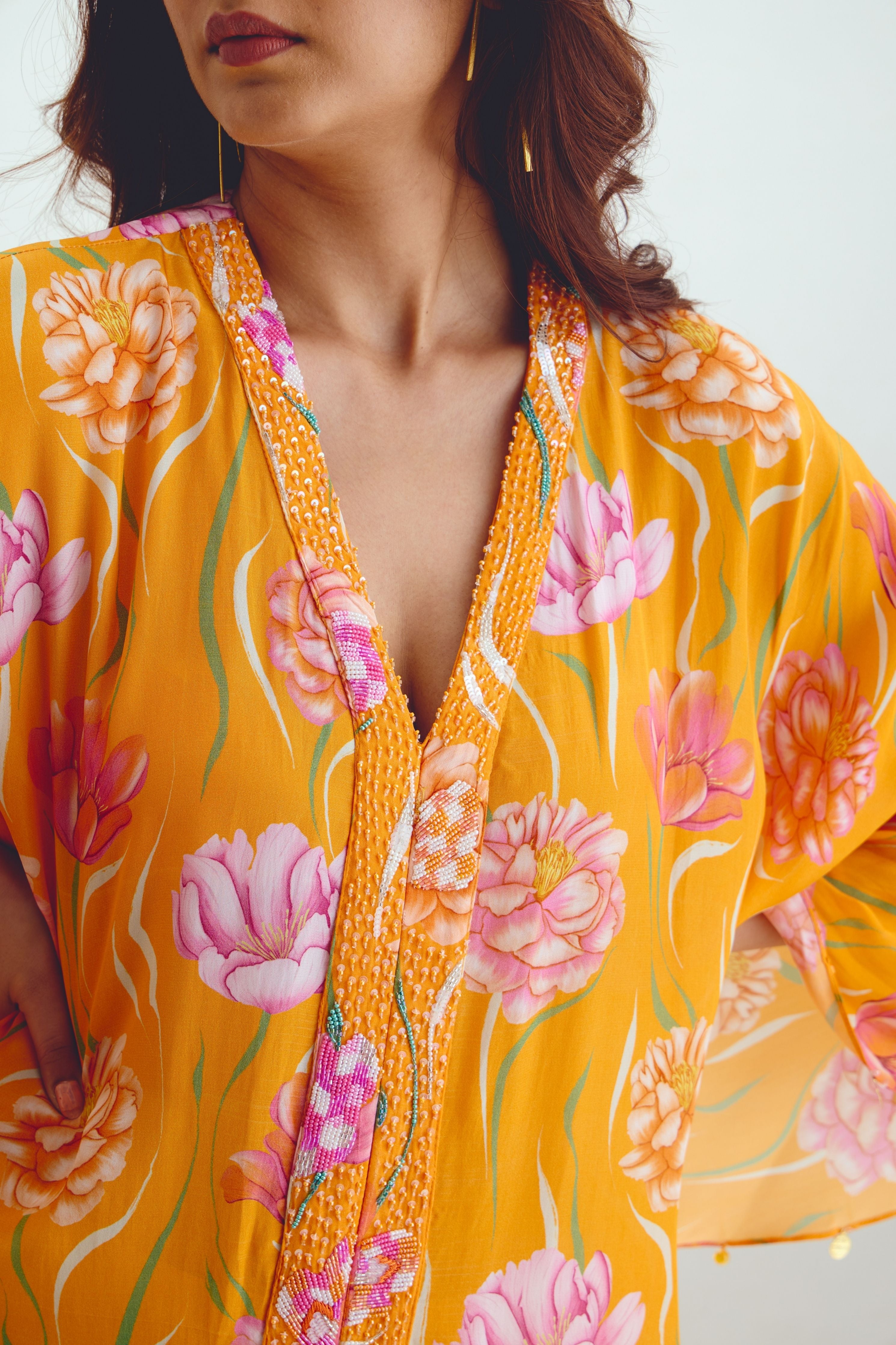 Kaftan Maxi Dress In Avya