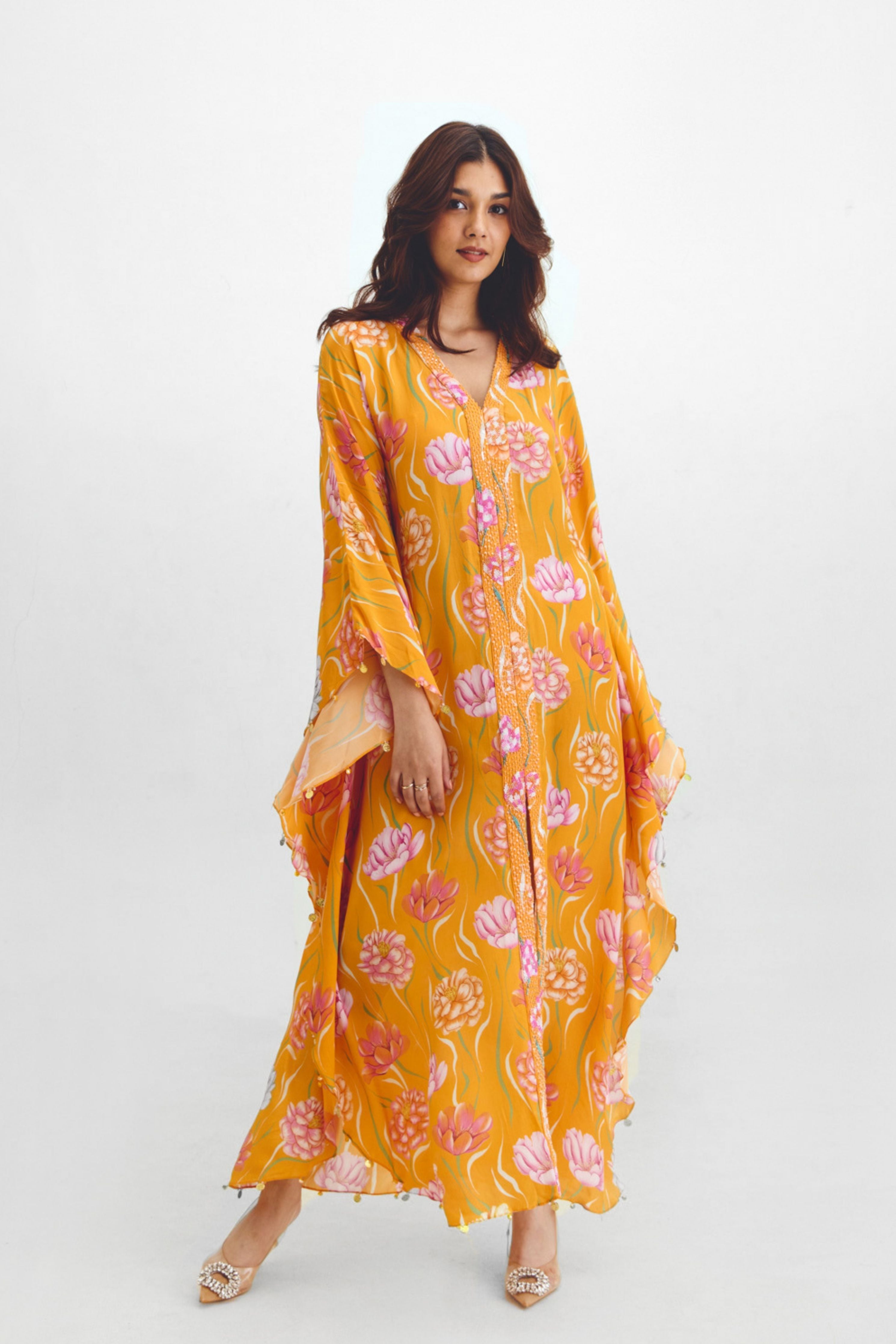 Kaftan Maxi Dress In Avya