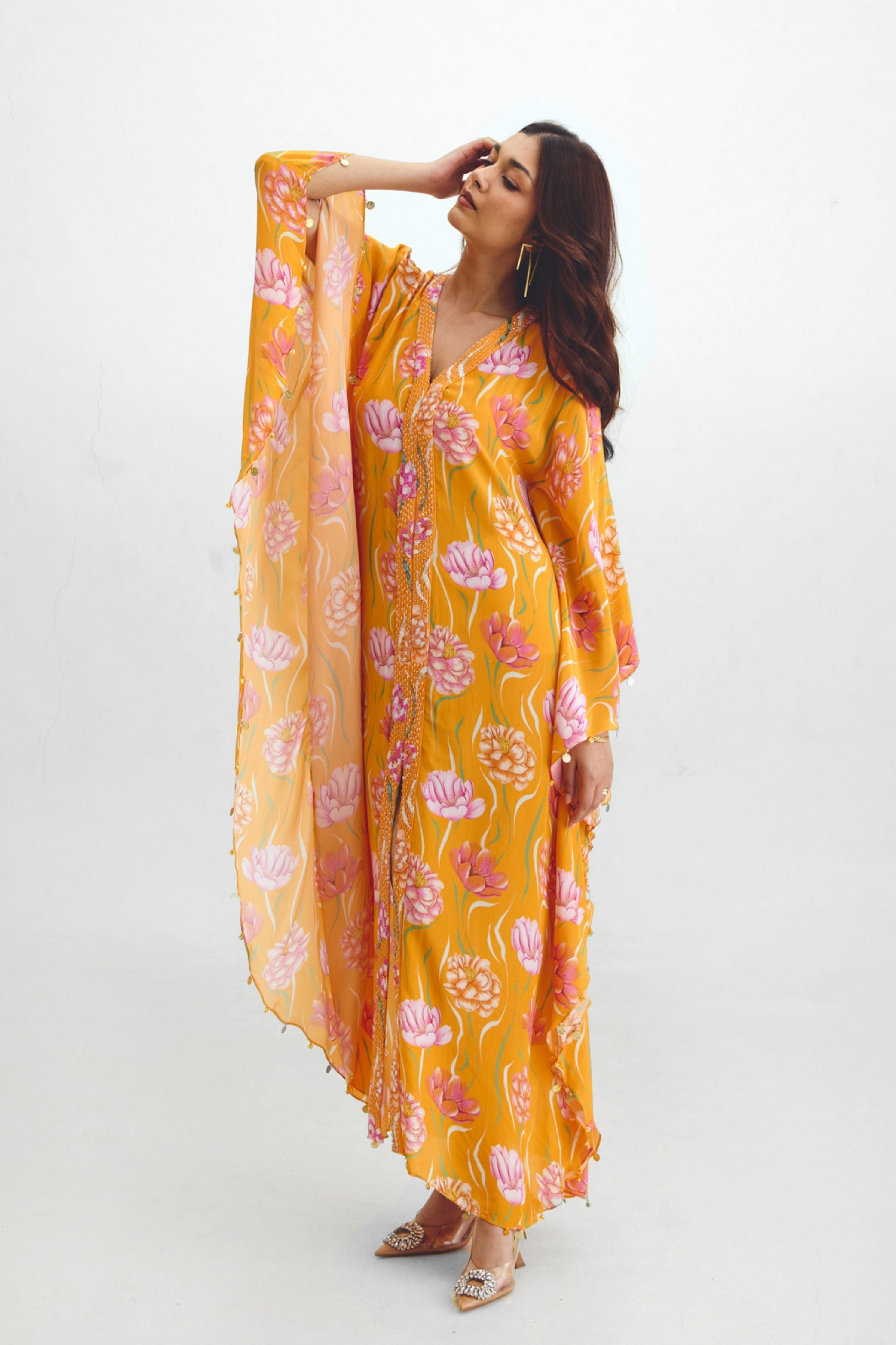 Kaftan Maxi Dress In Avya