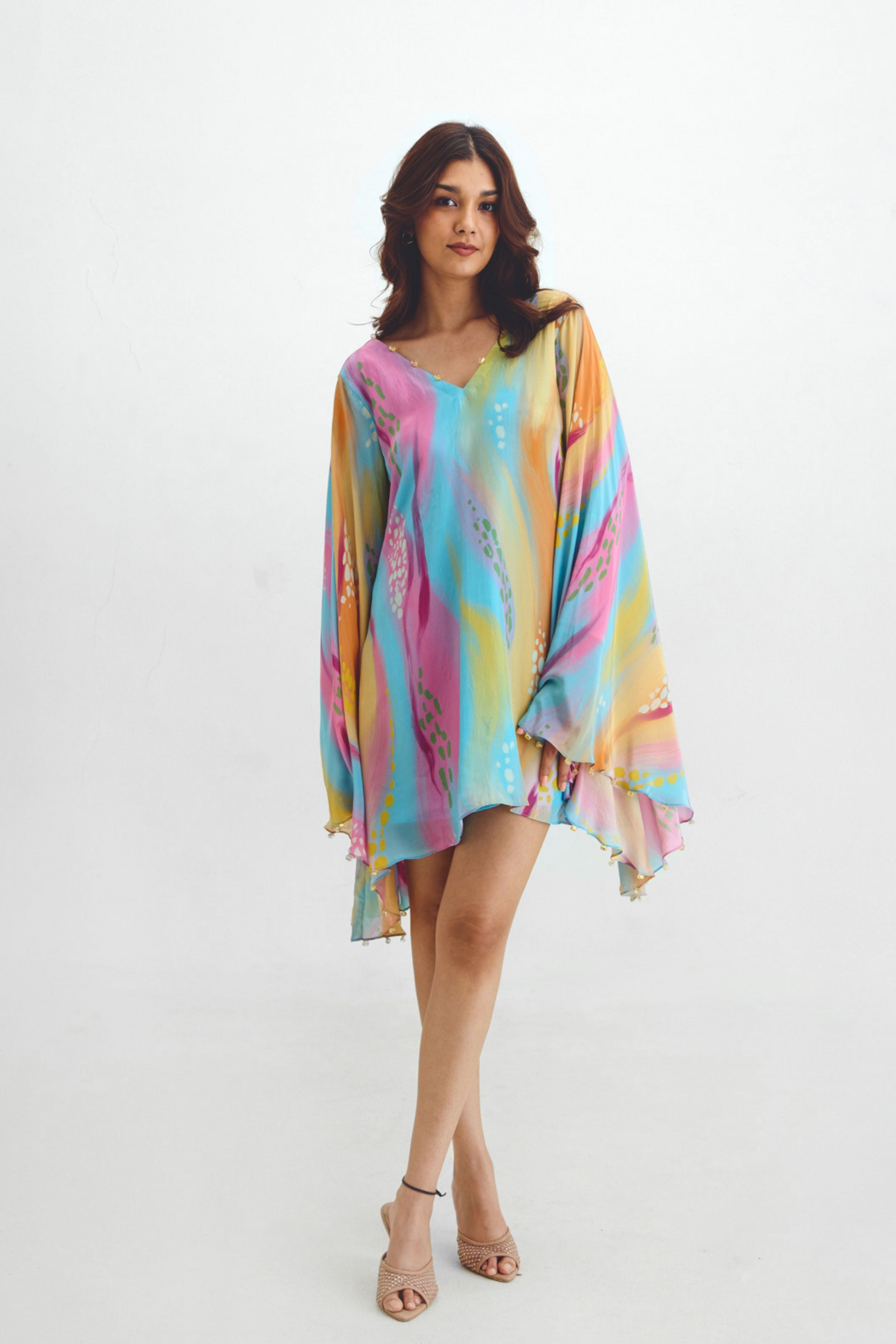Flared Mini Dress In Gigi
