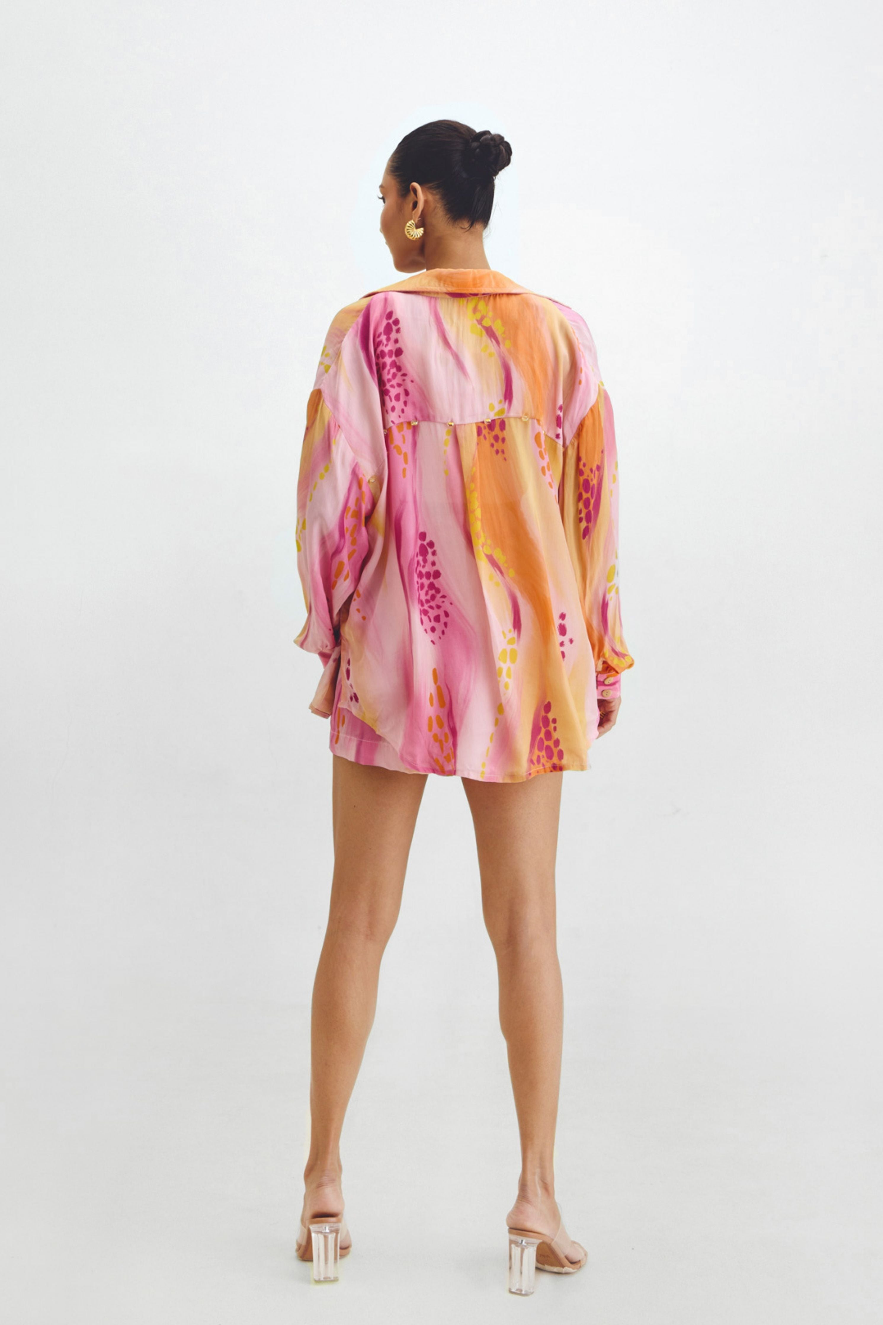 Oversized Shirt  Shorts Co-ord Set In Mika