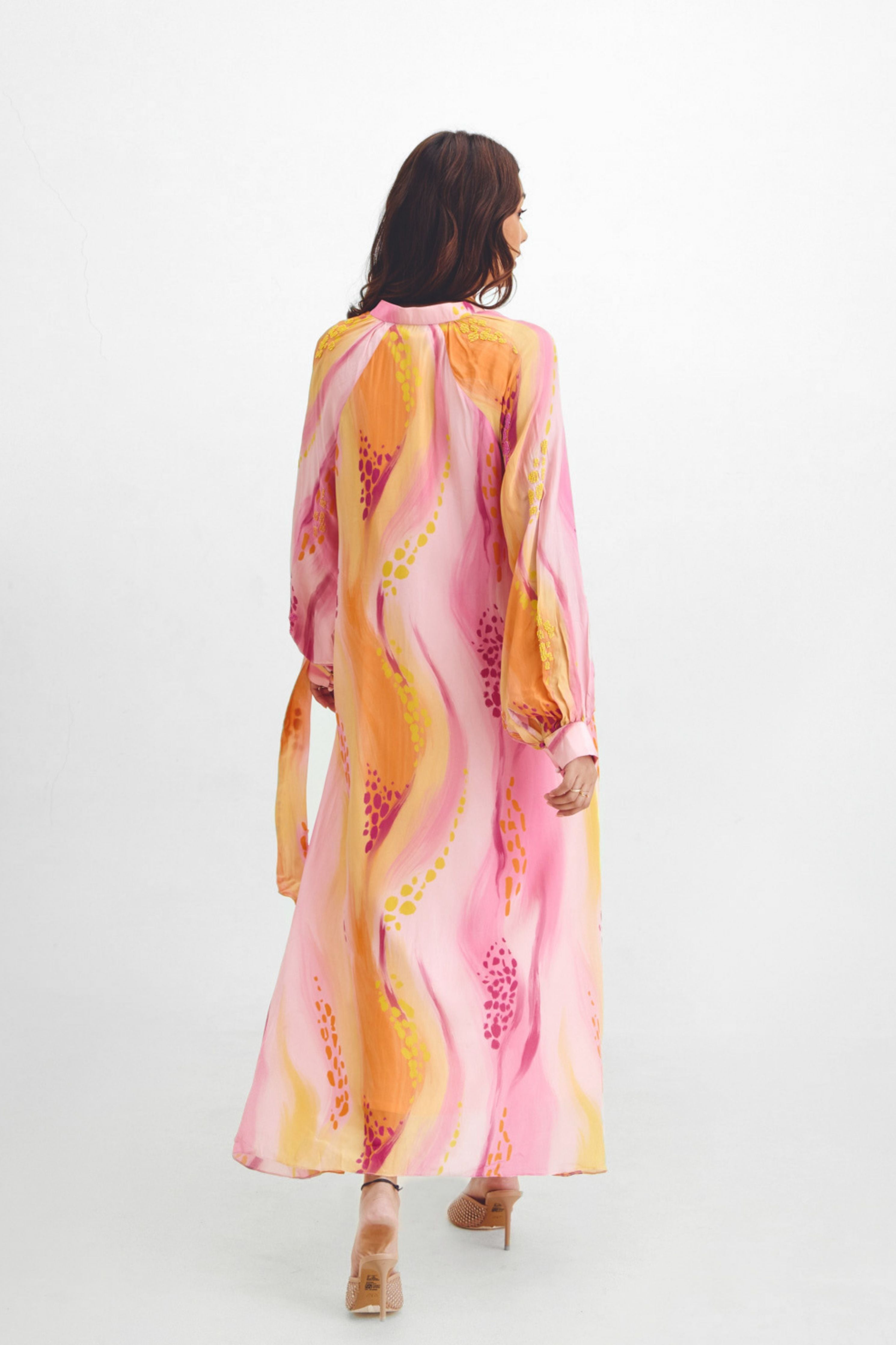 Embroidered A-line Dress In Mika