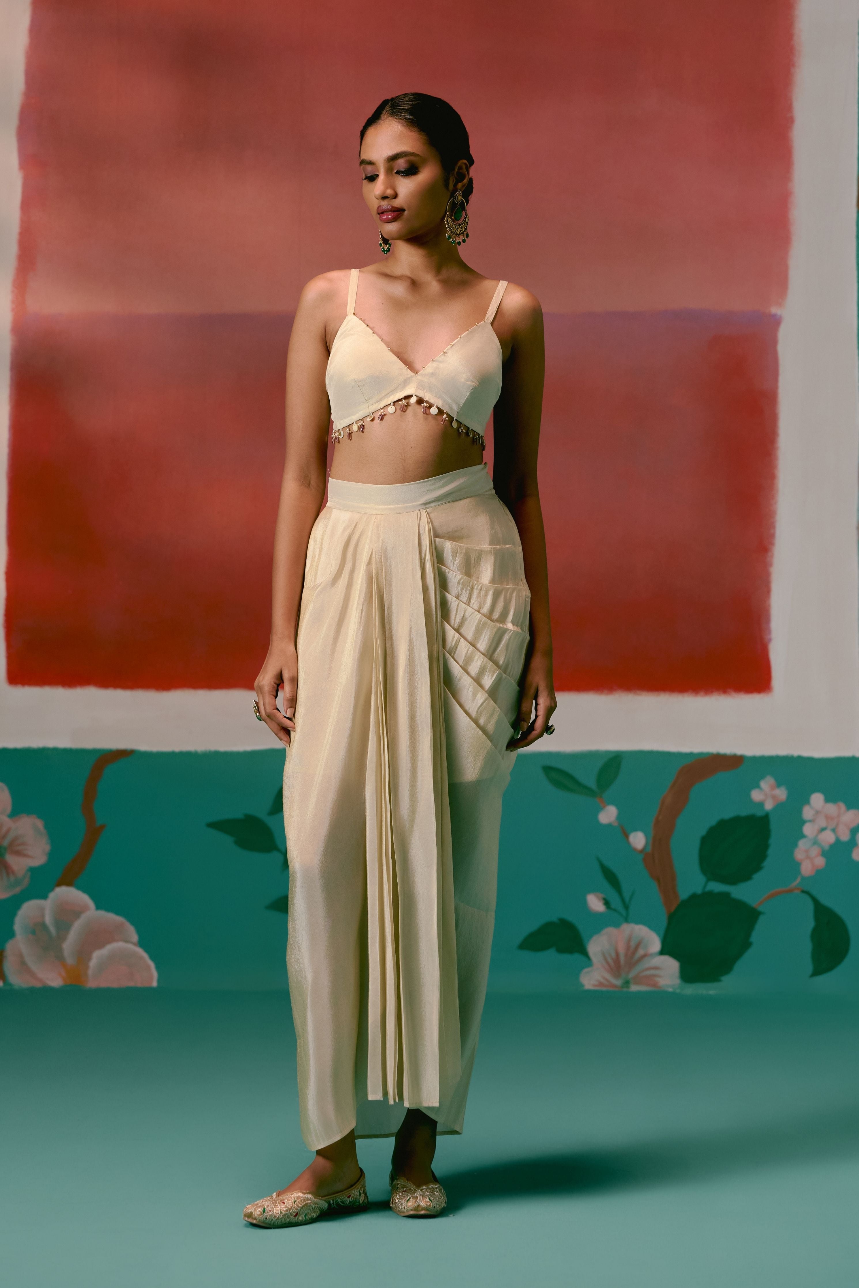 Paisley Blazer Dhoti Set