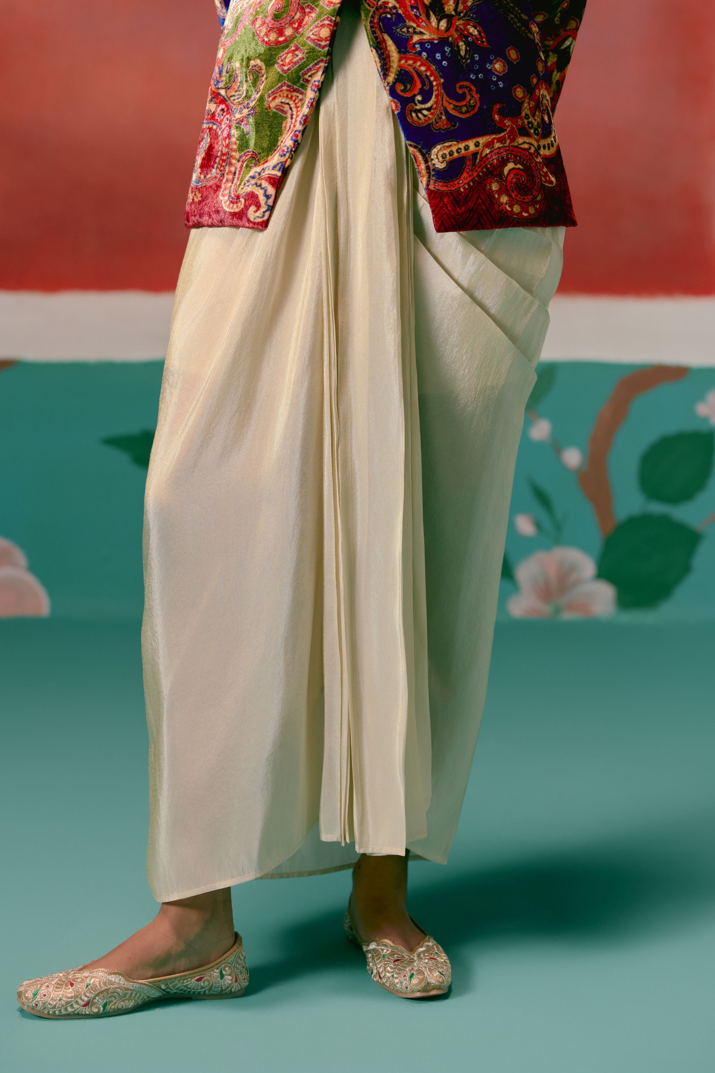 Paisley Blazer Dhoti Set