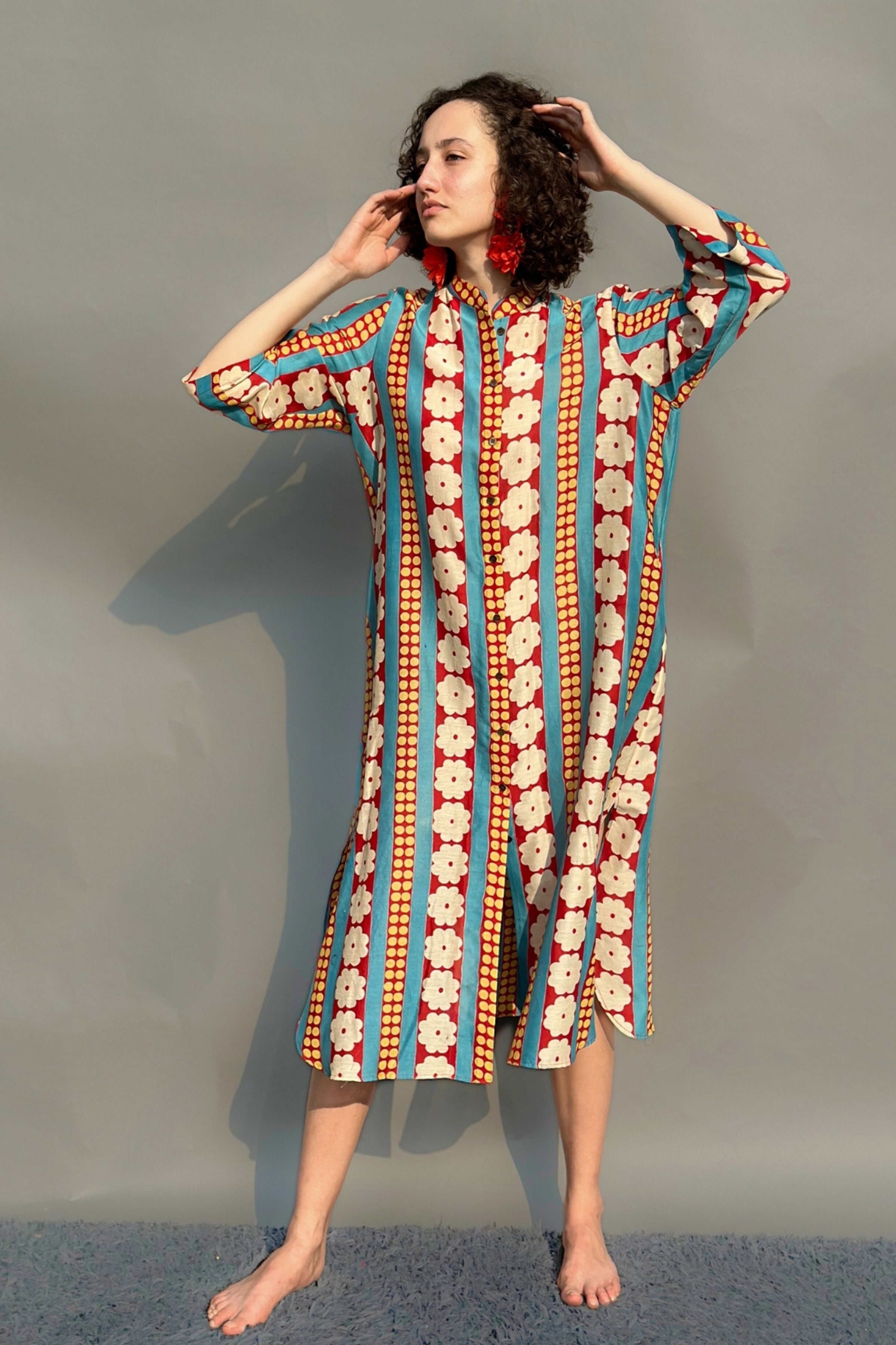 Panel Floral Tunic Dress