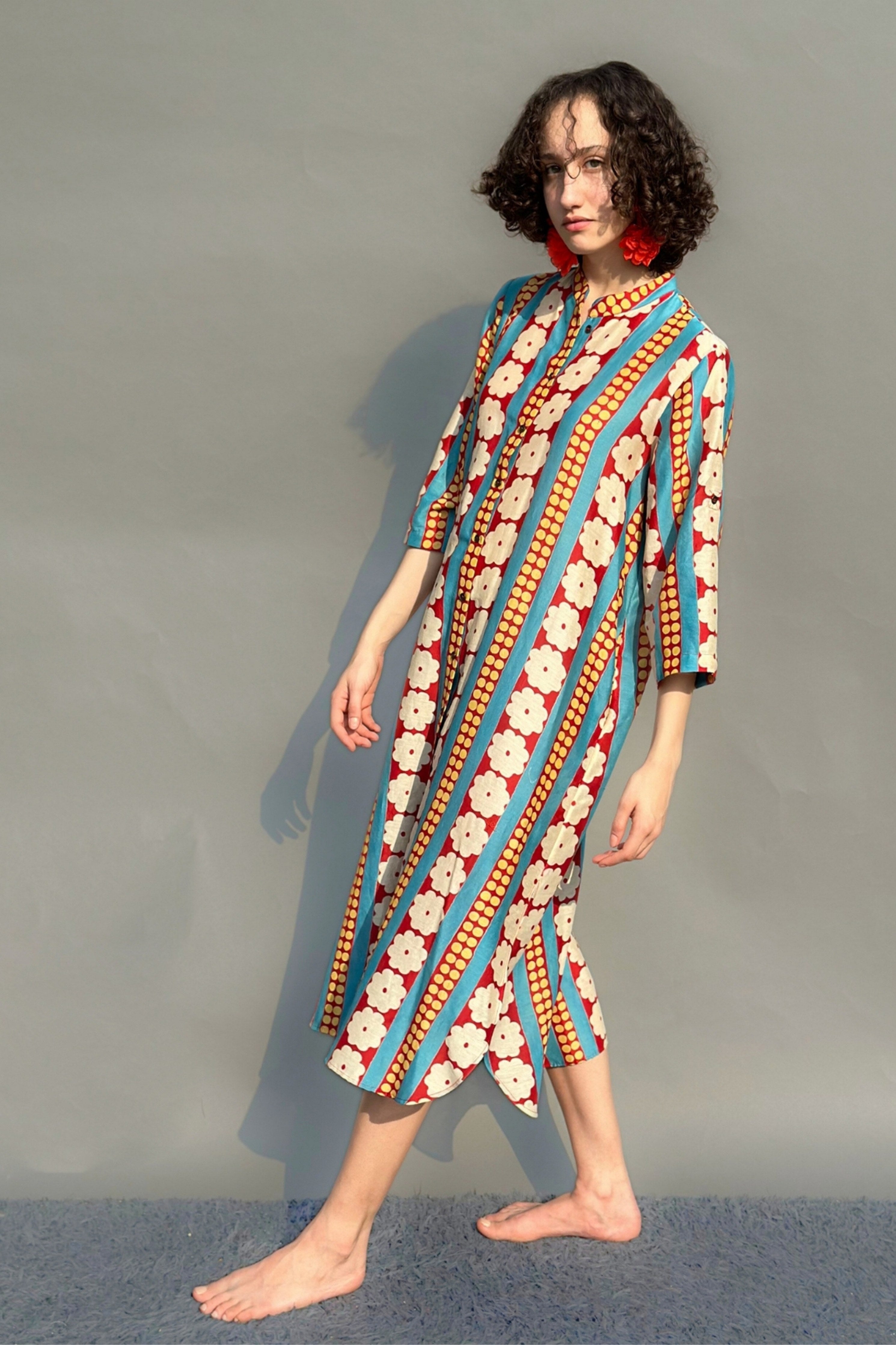 Panel Floral Tunic Dress