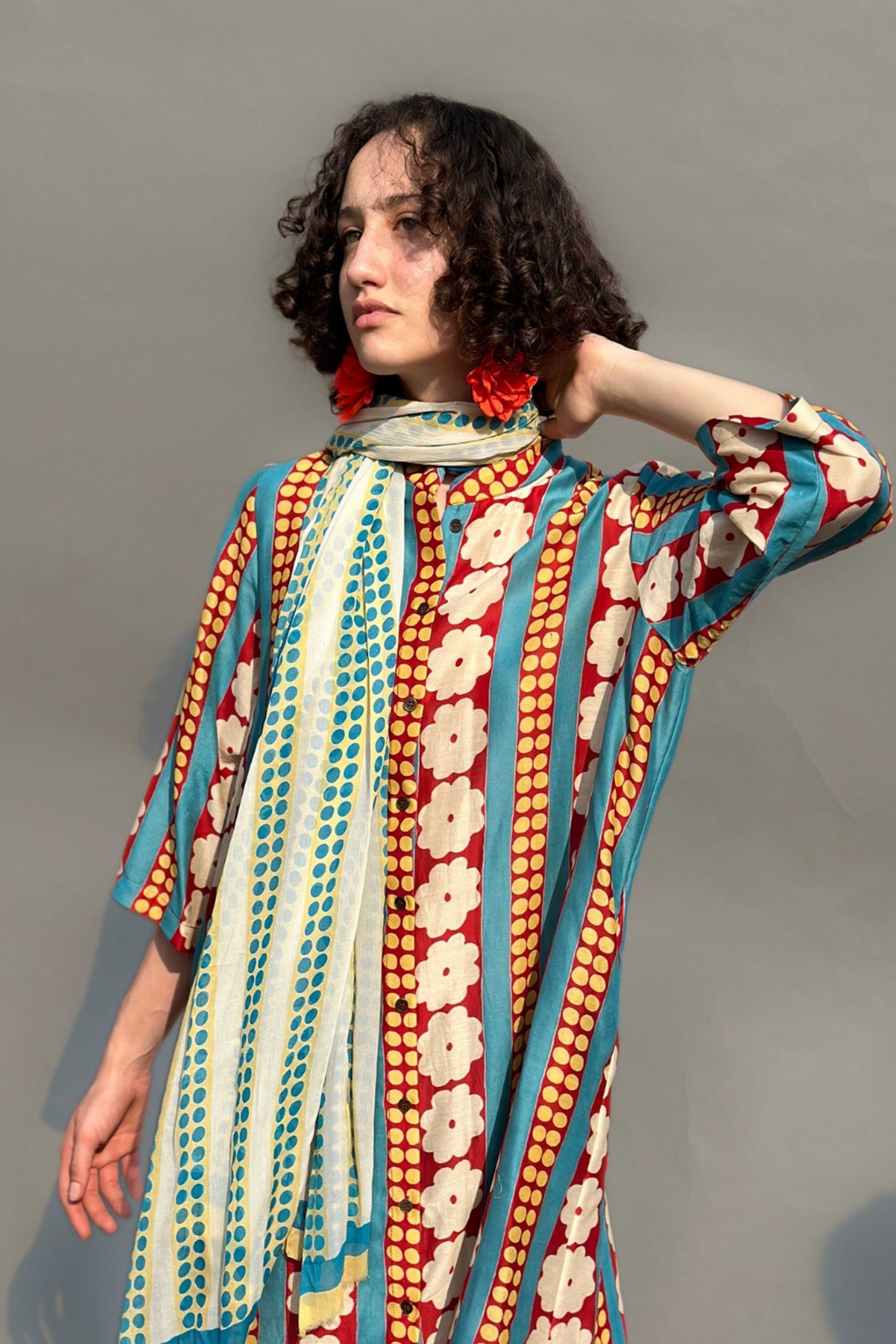 Panel Floral Tunic Dress