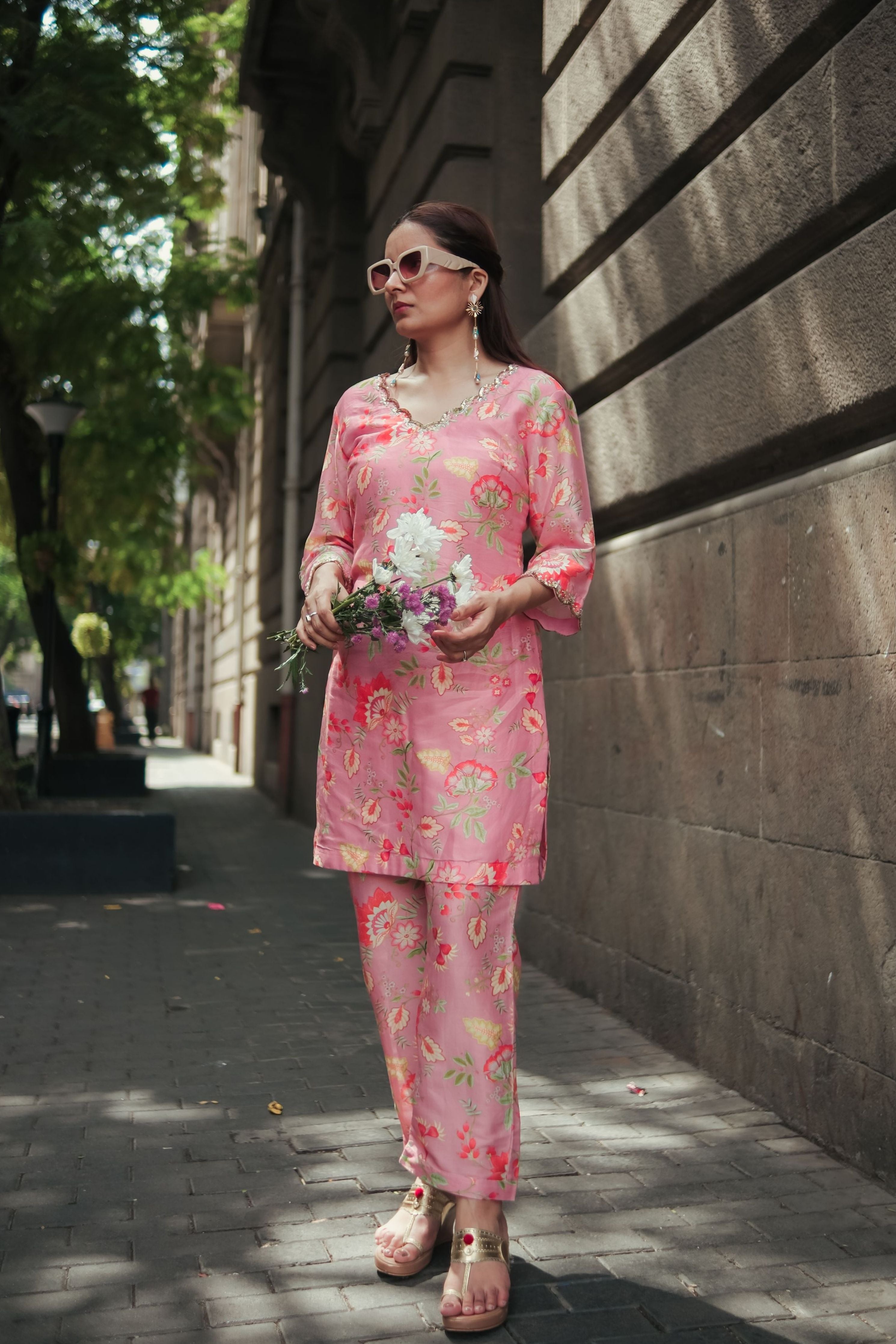 Peach Bloom Suit Set