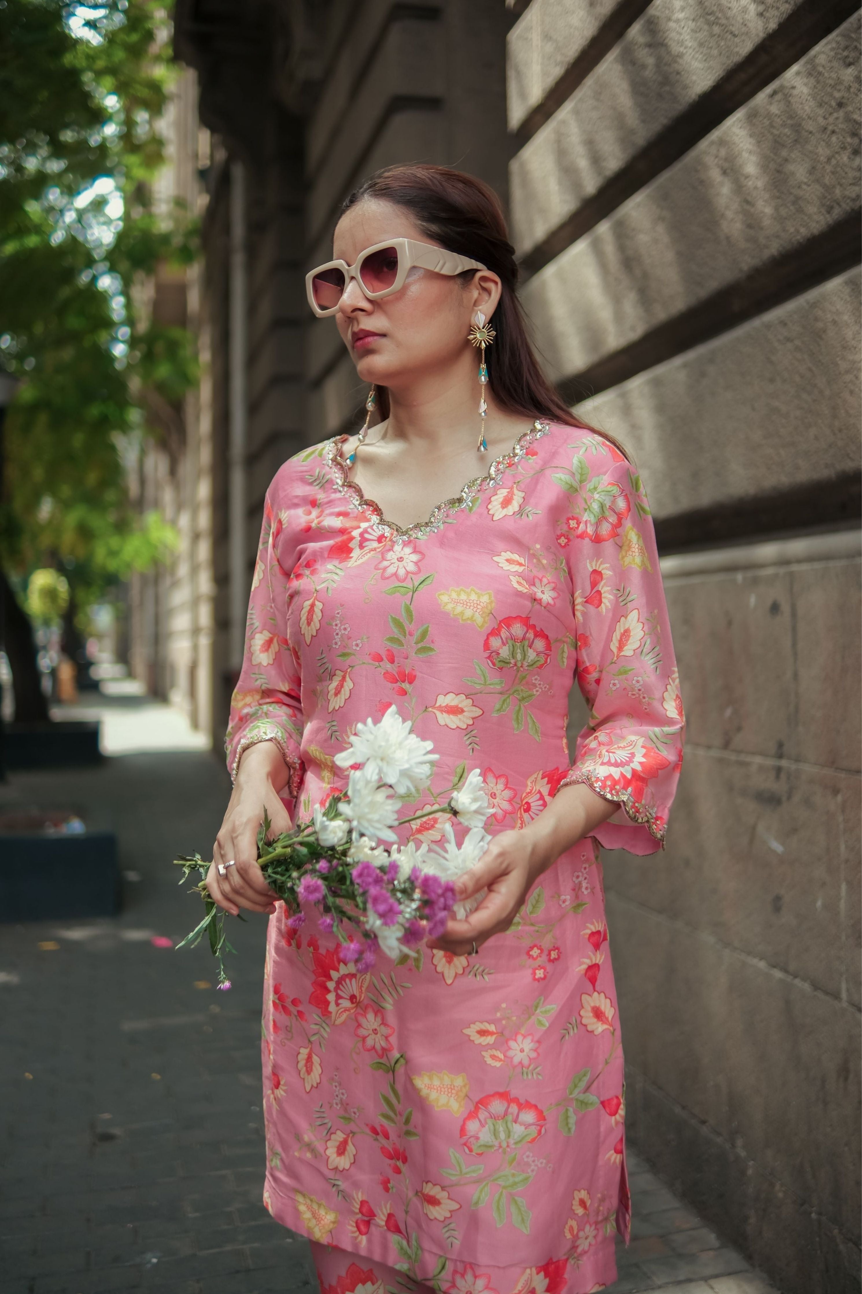 Peach Bloom Suit Set