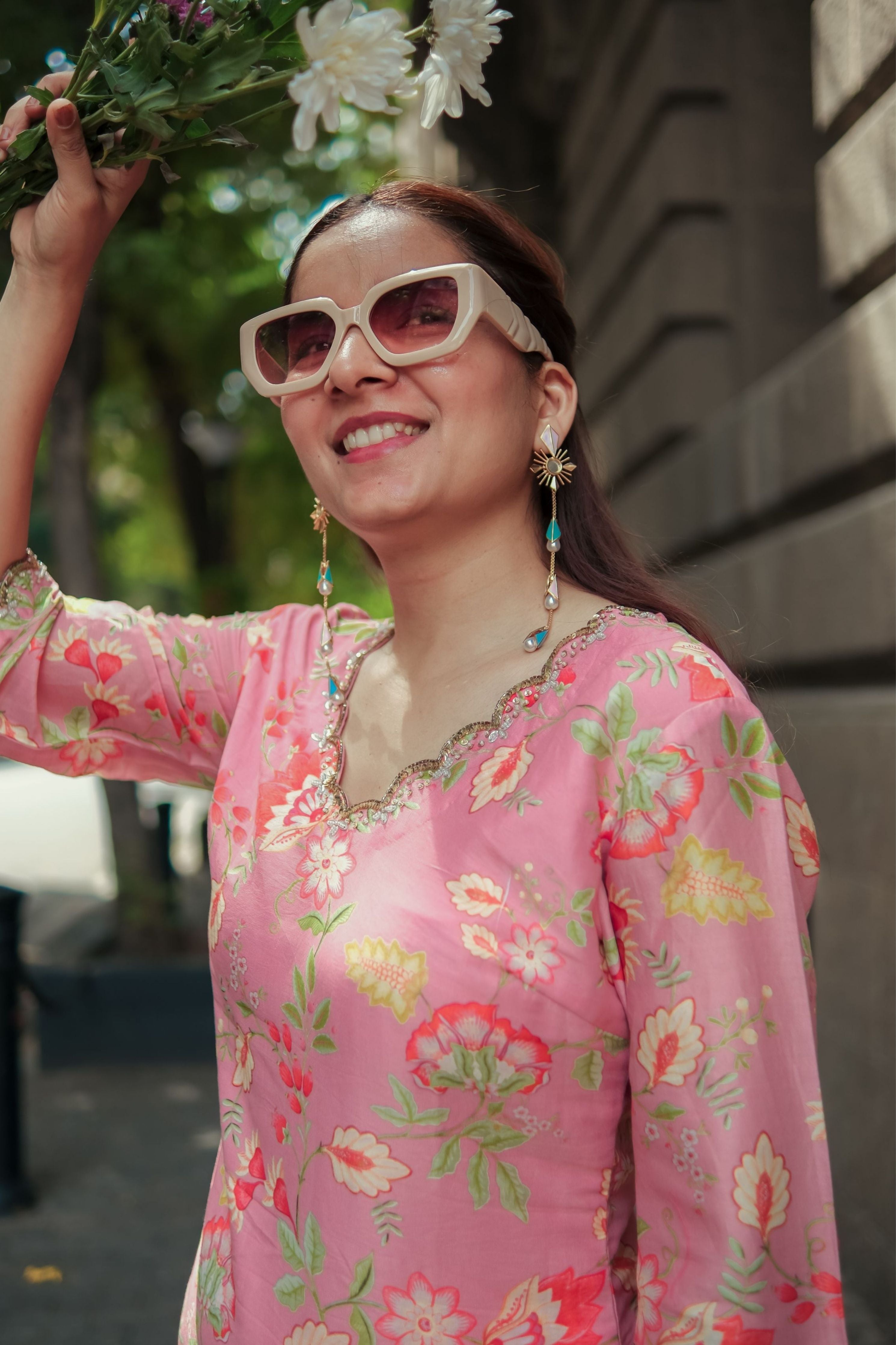 Peach Bloom Suit Set