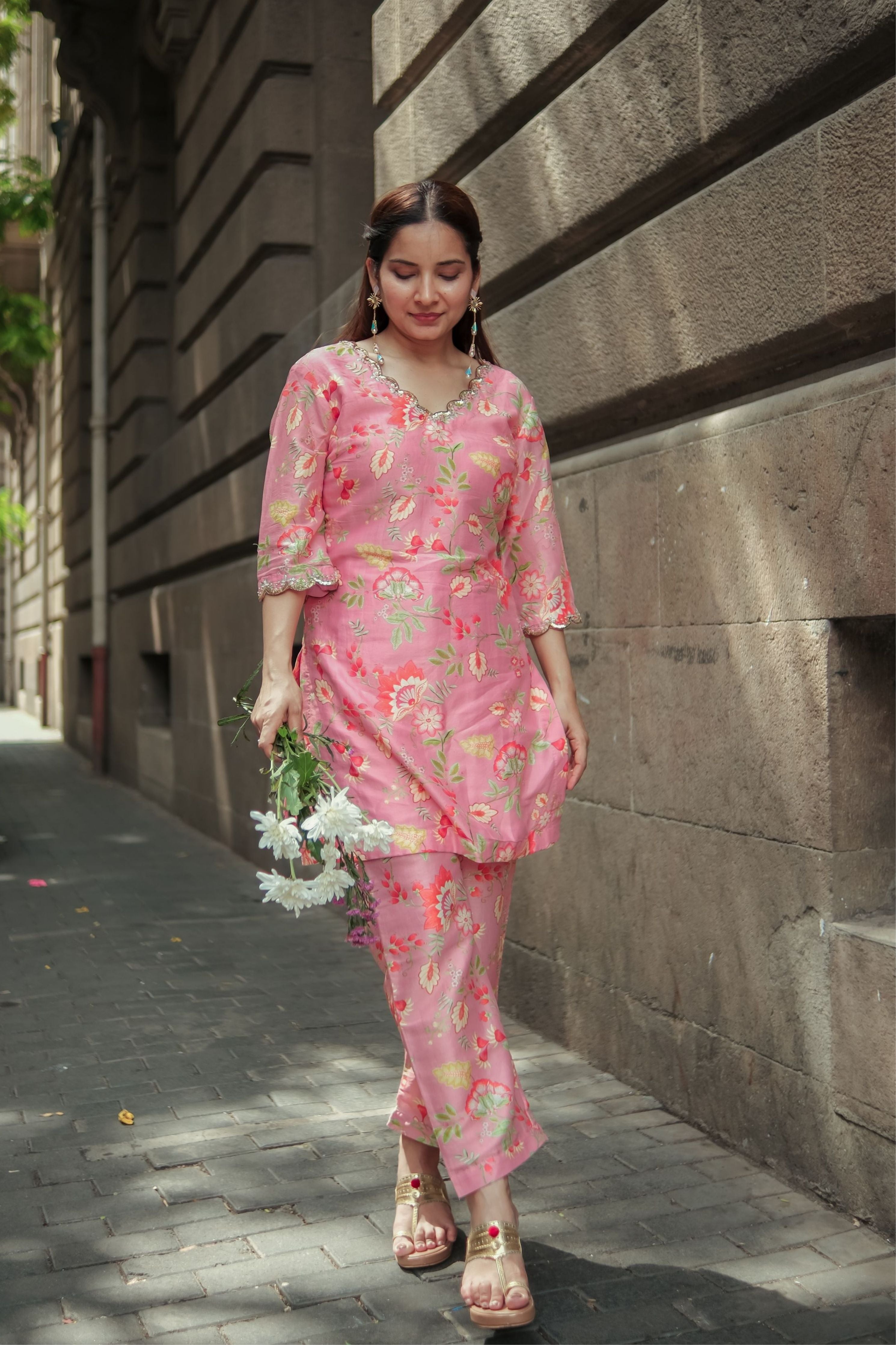 Peach Bloom Suit Set