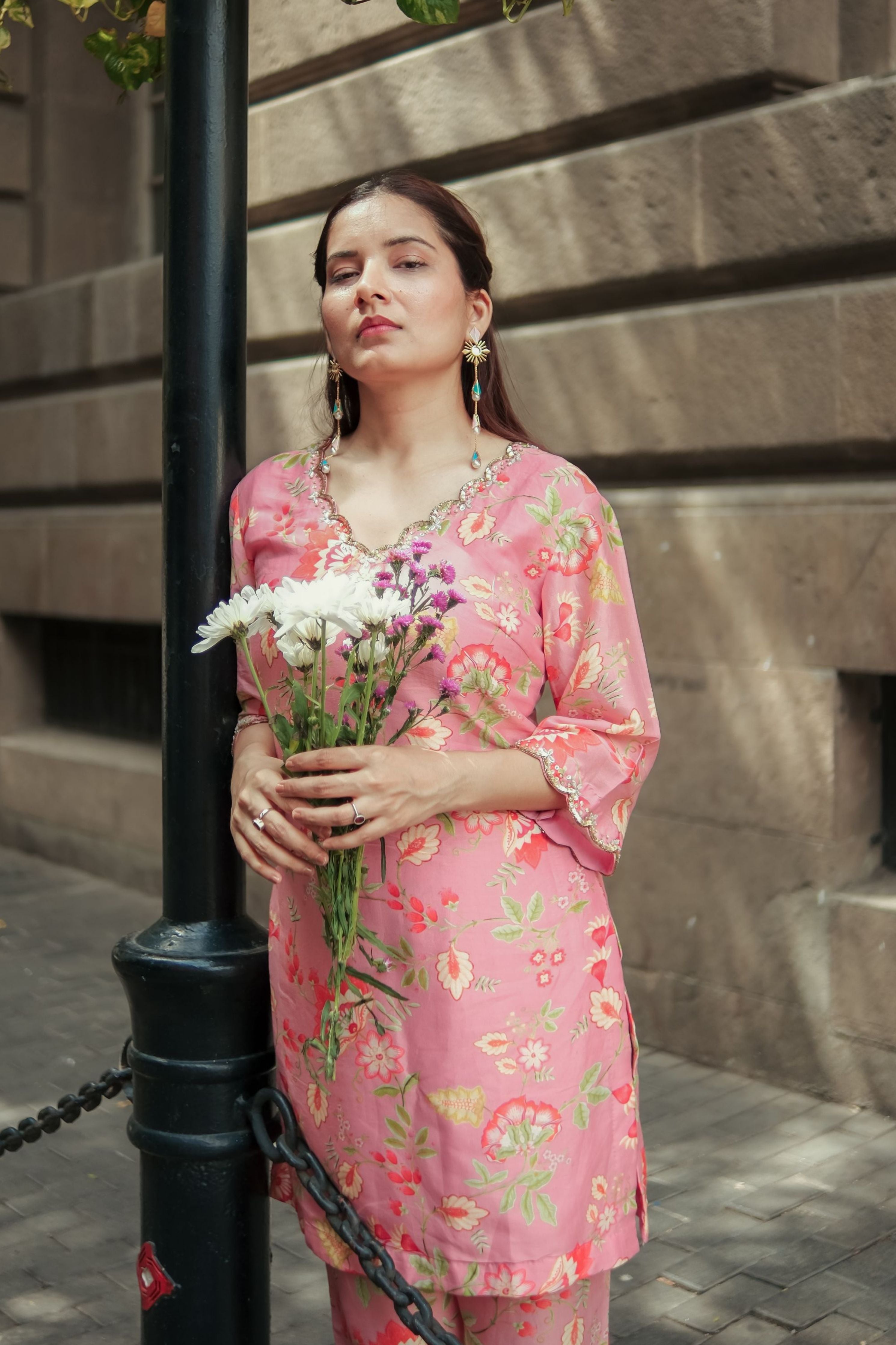 Peach Bloom Suit Set