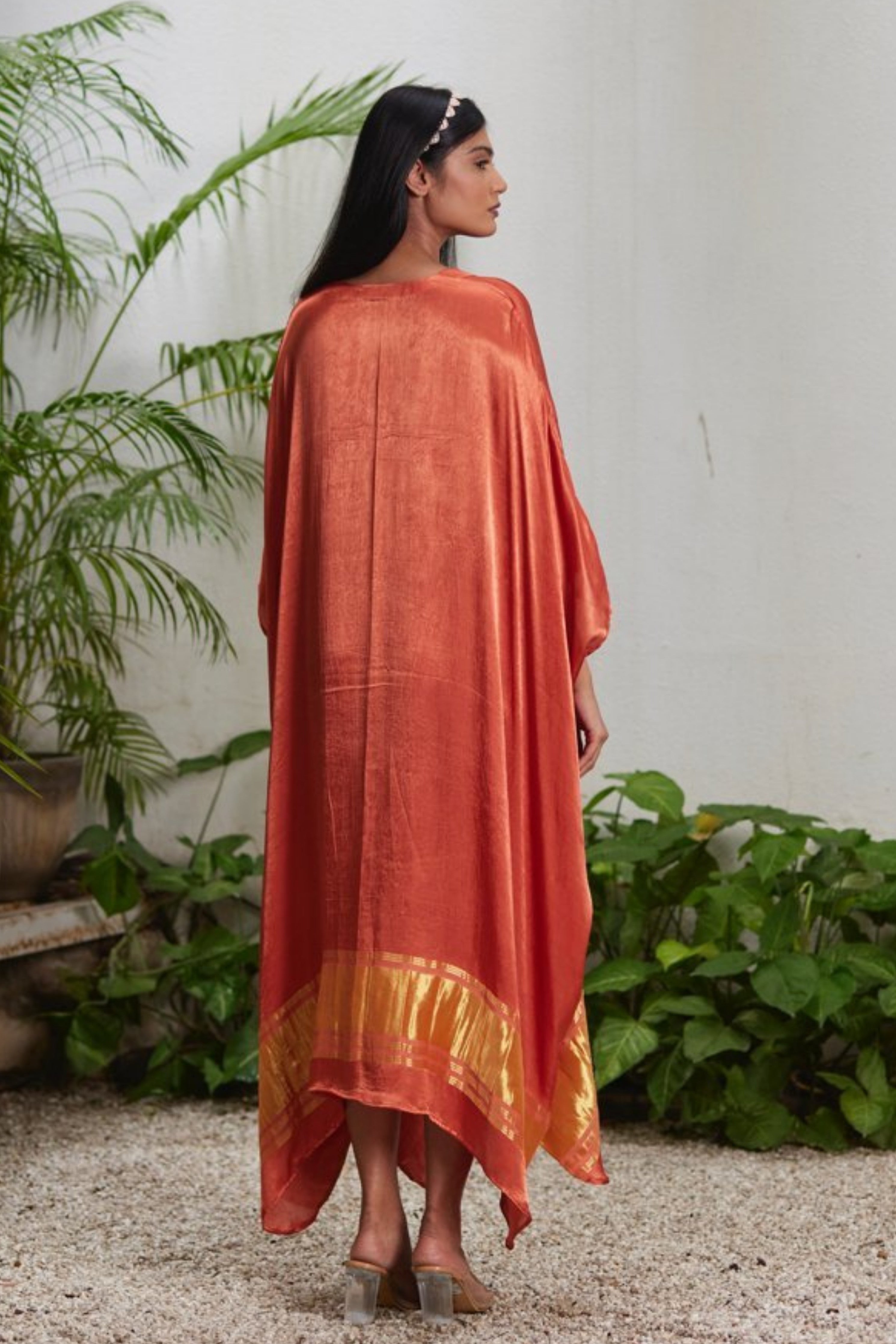 Peach Gold Kaftan