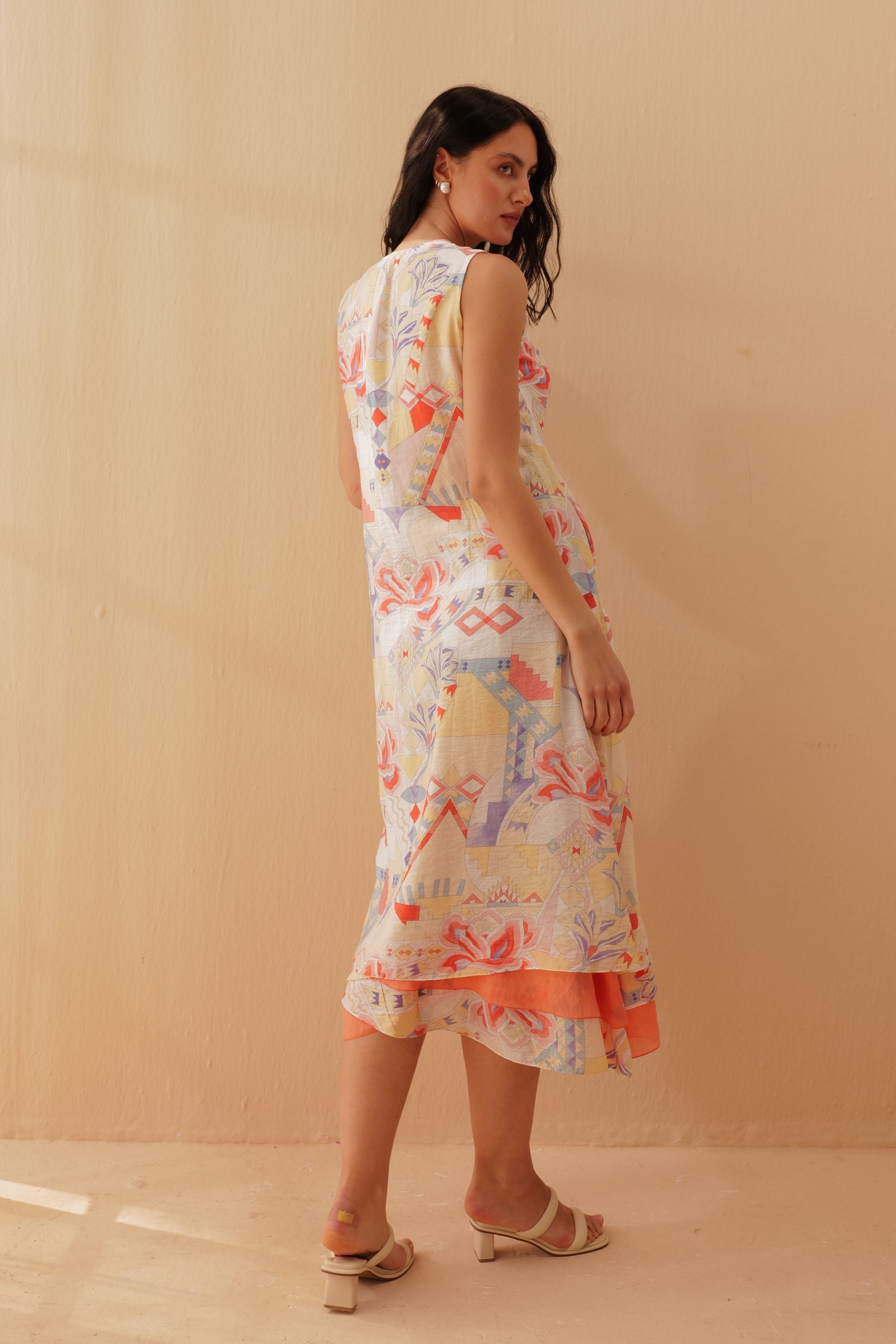 Peach Jigsaw Dress