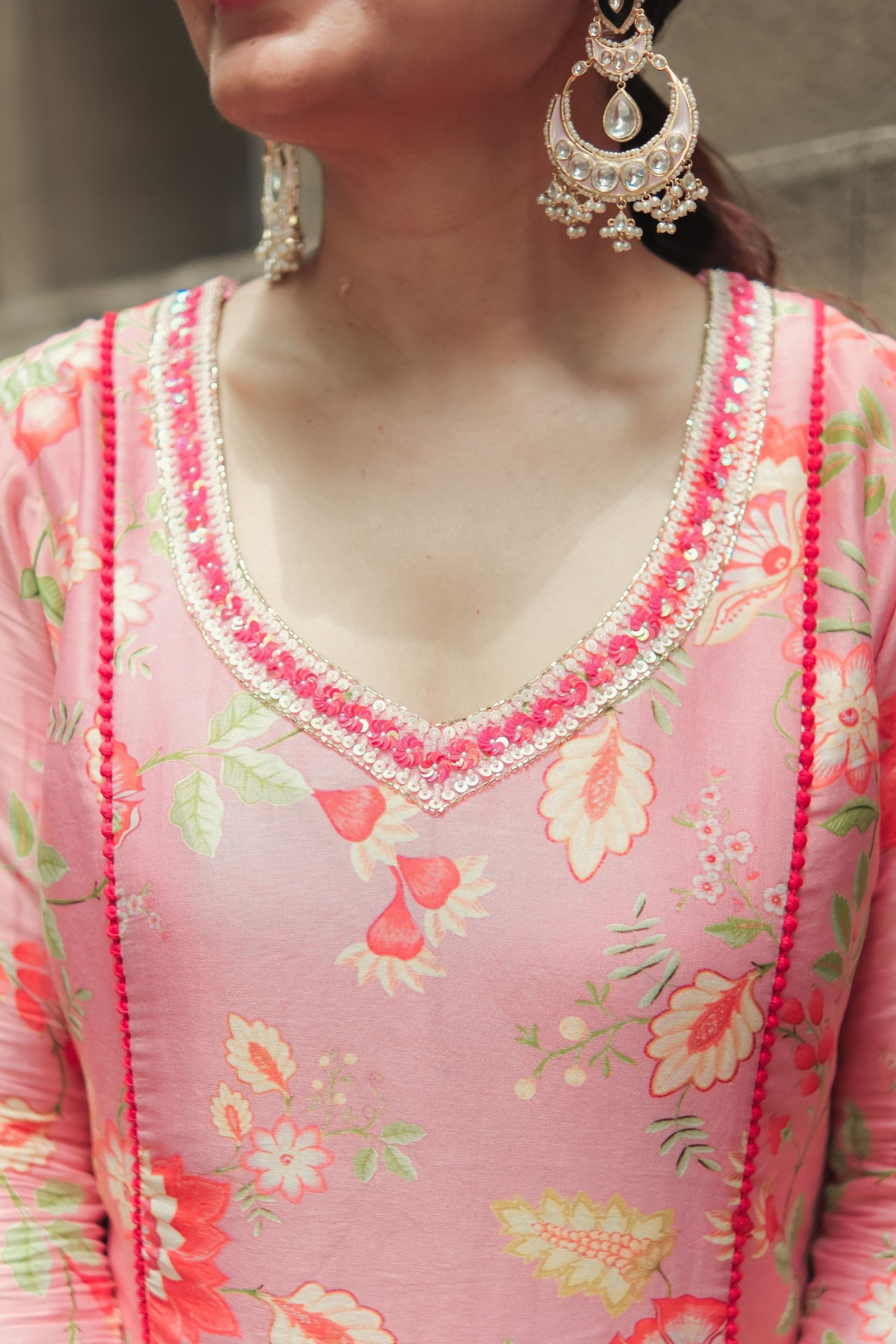 Peach Rose Kurta Set