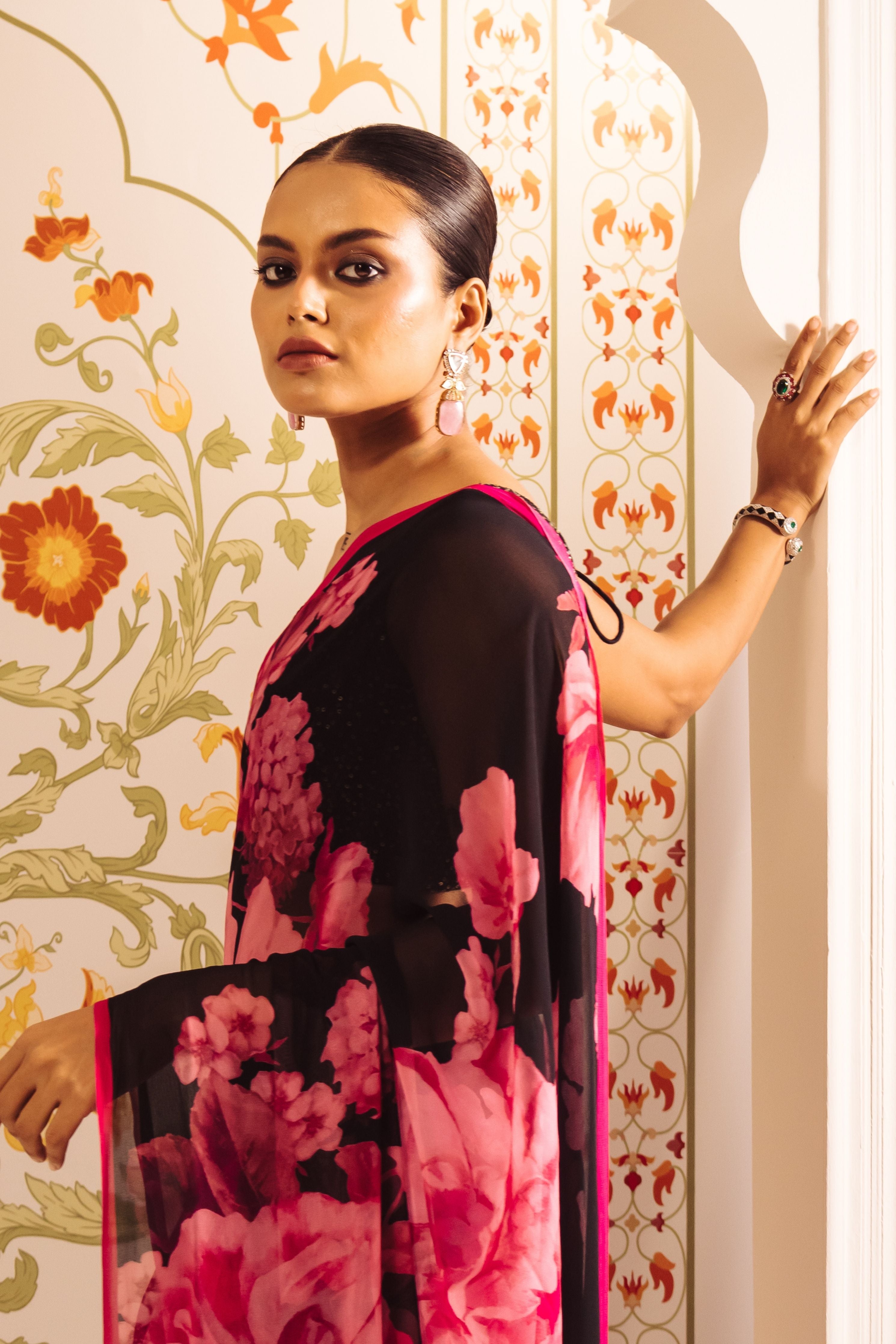 Pink ILa Saree