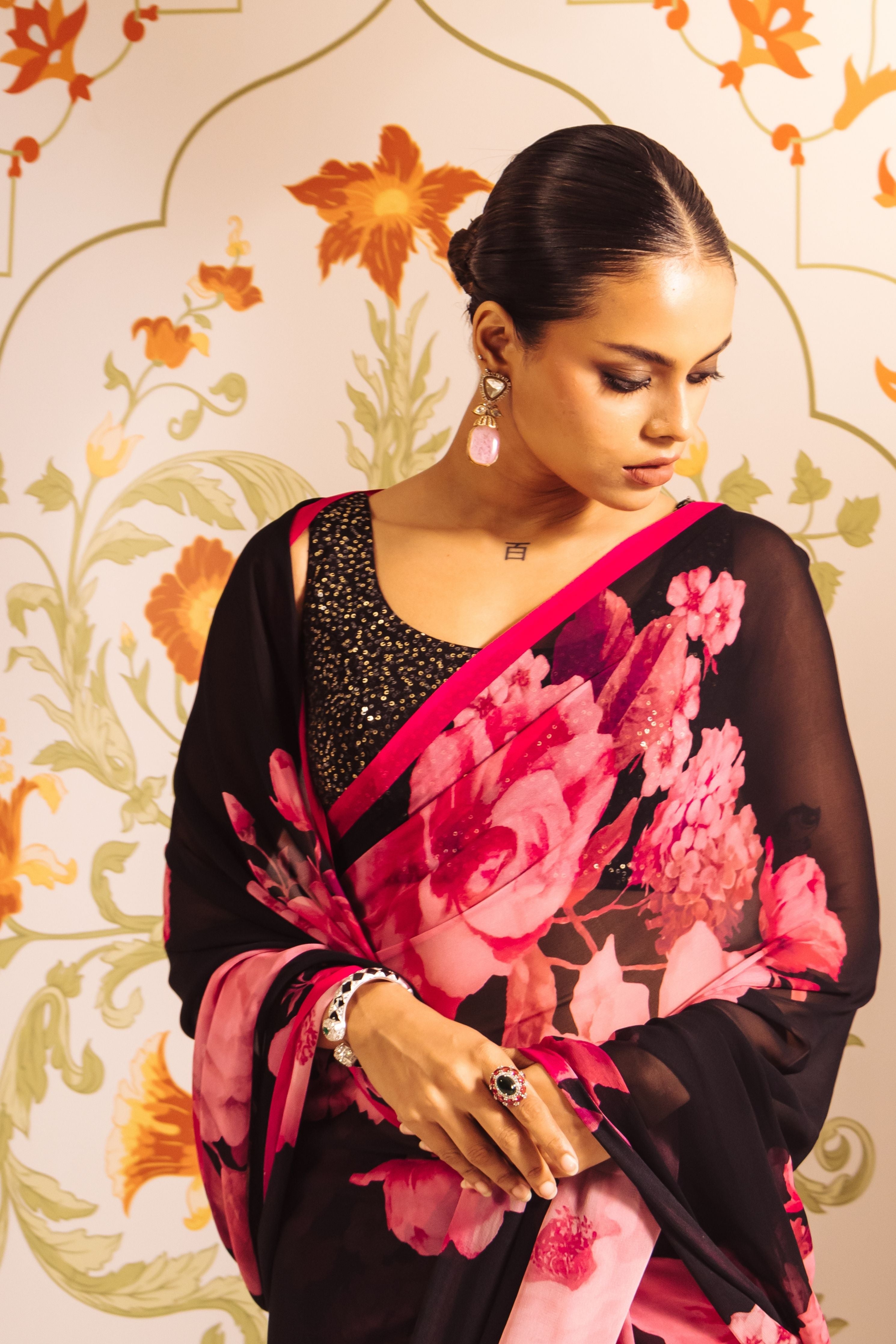 Pink ILa Saree