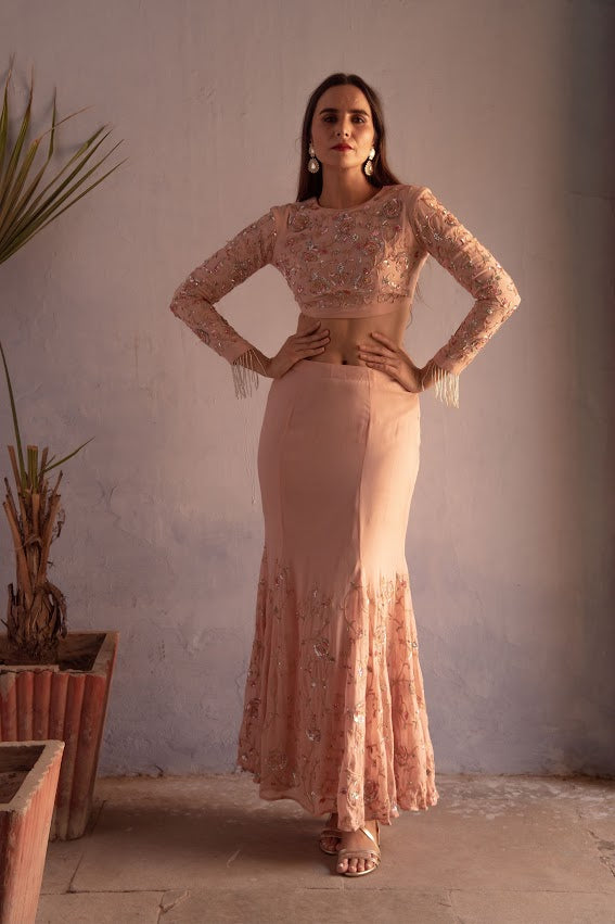 Powder Pink Skirt Set