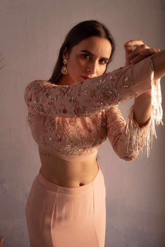 Powder Pink Skirt Set