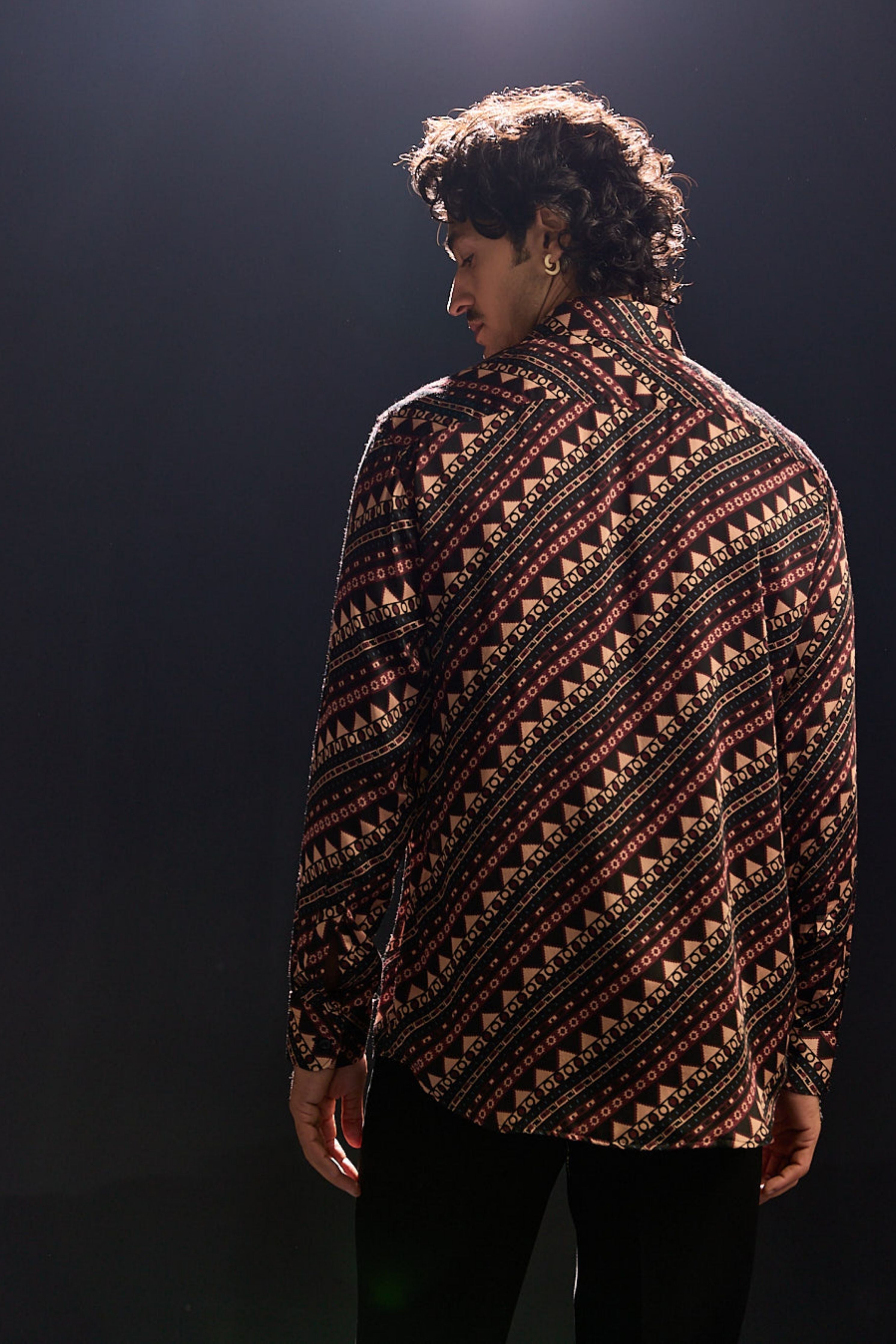 Printed Modal Satin Shirt