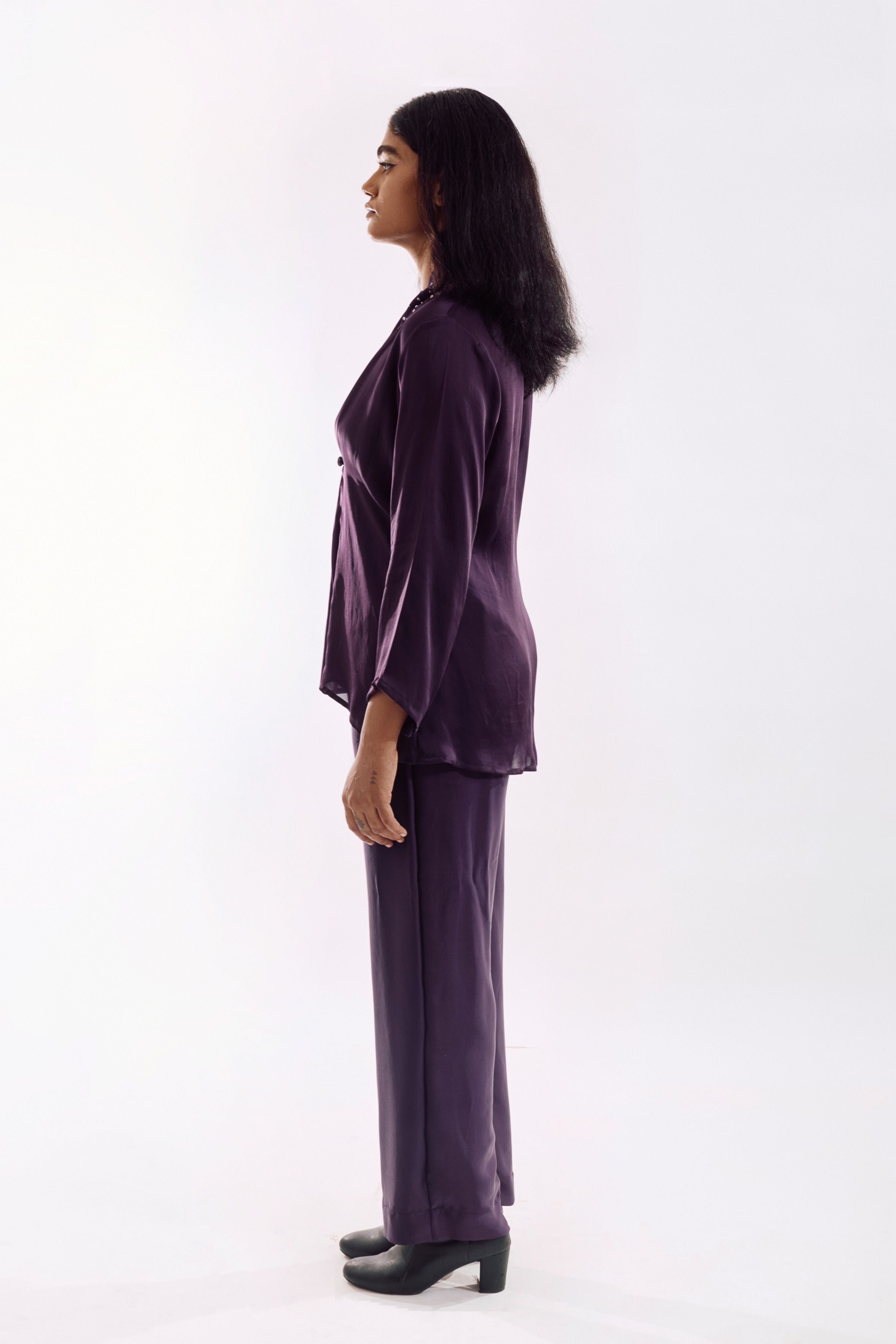 Purple Button Down Co-Ord set