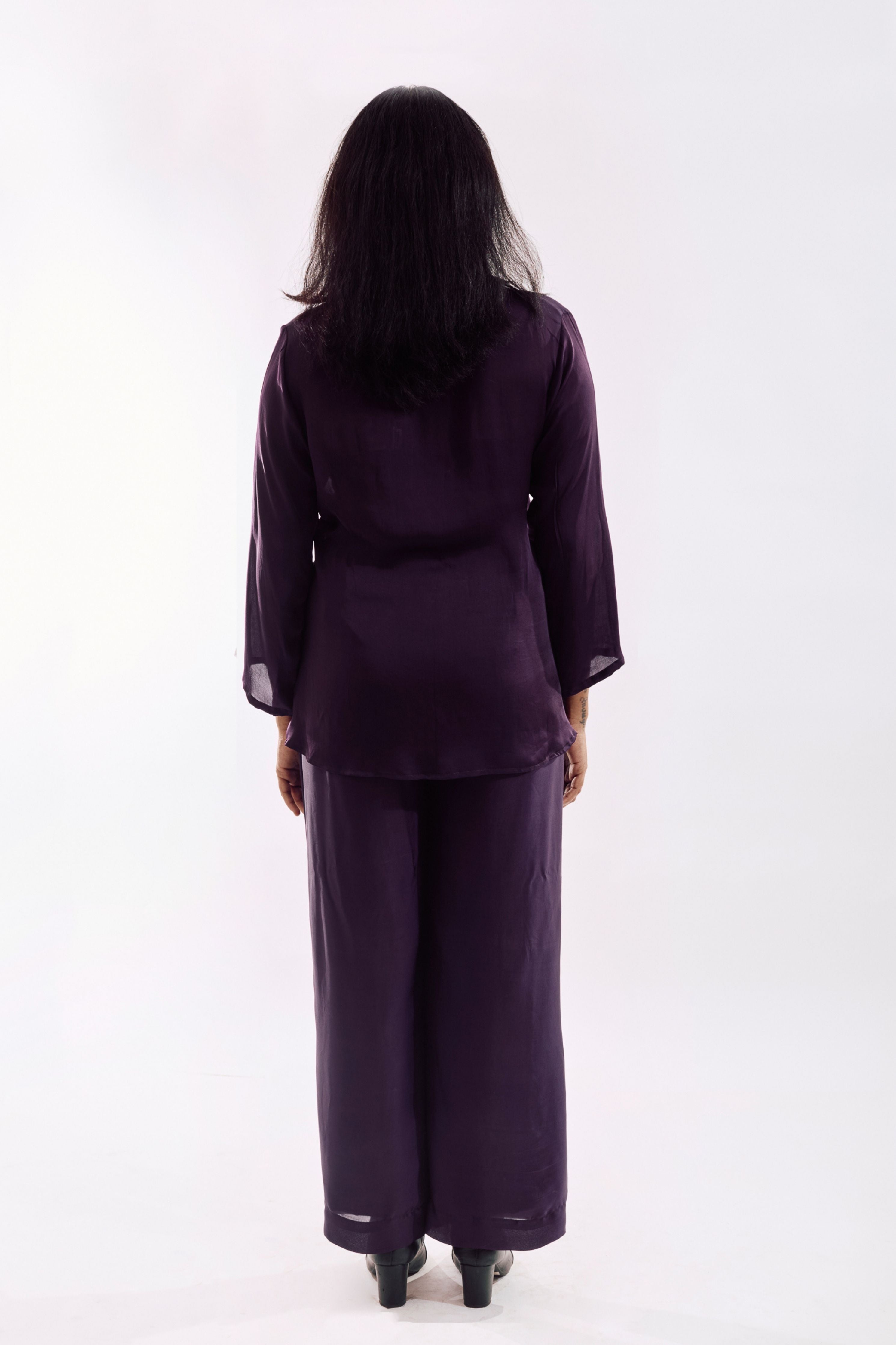 Purple Button Down Co-Ord set