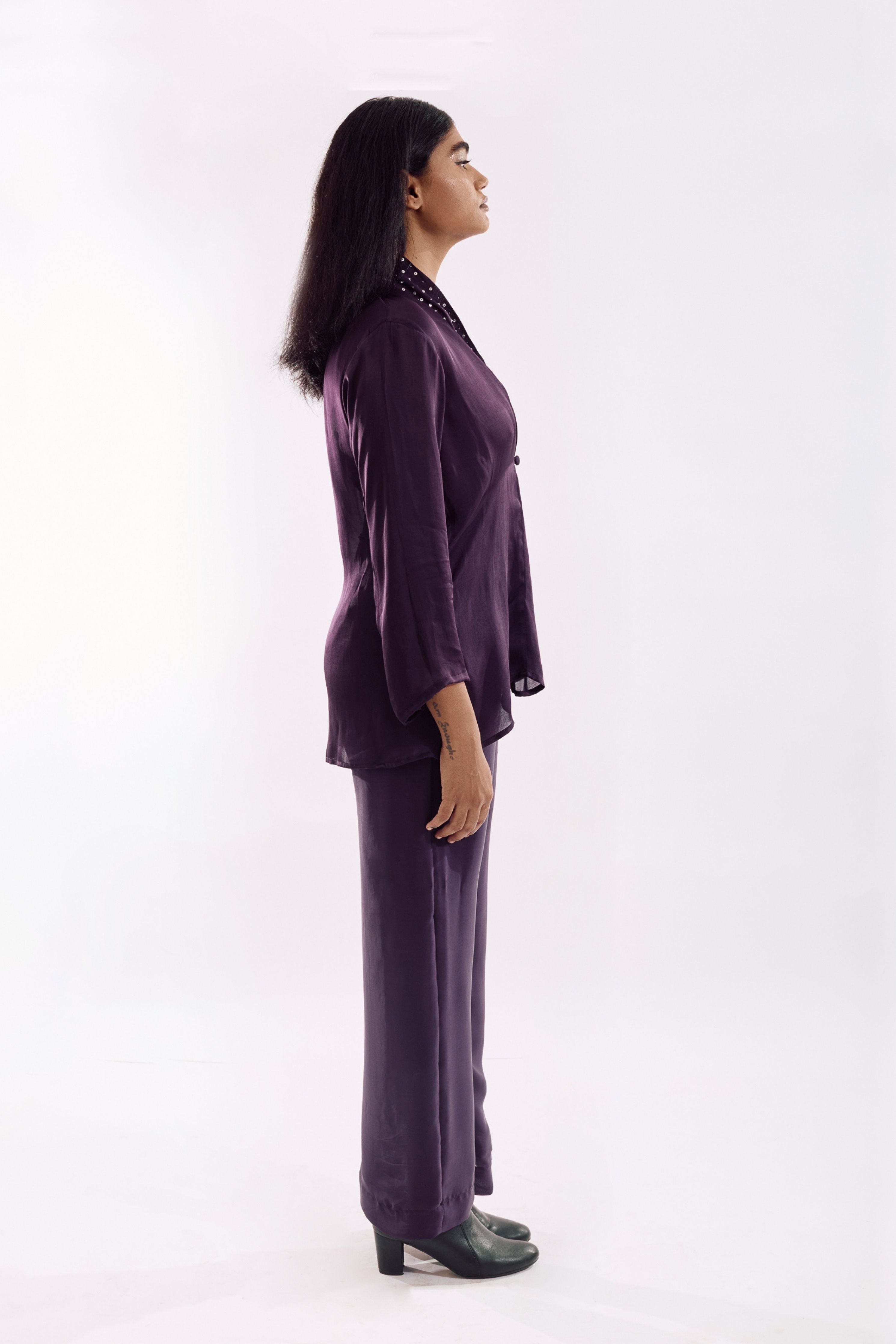 Purple Button Down Co-Ord set