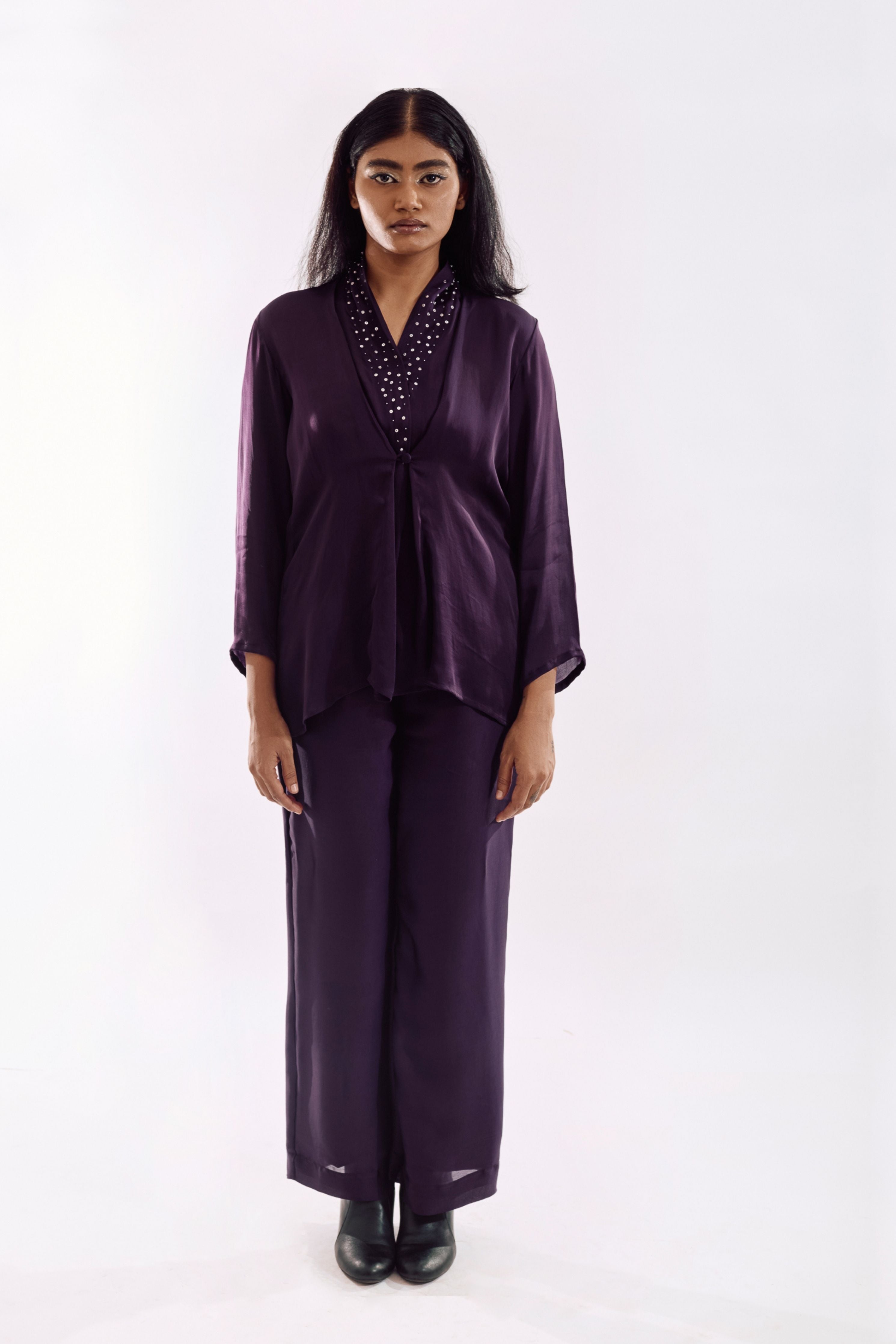 Purple Button Down Co-Ord set