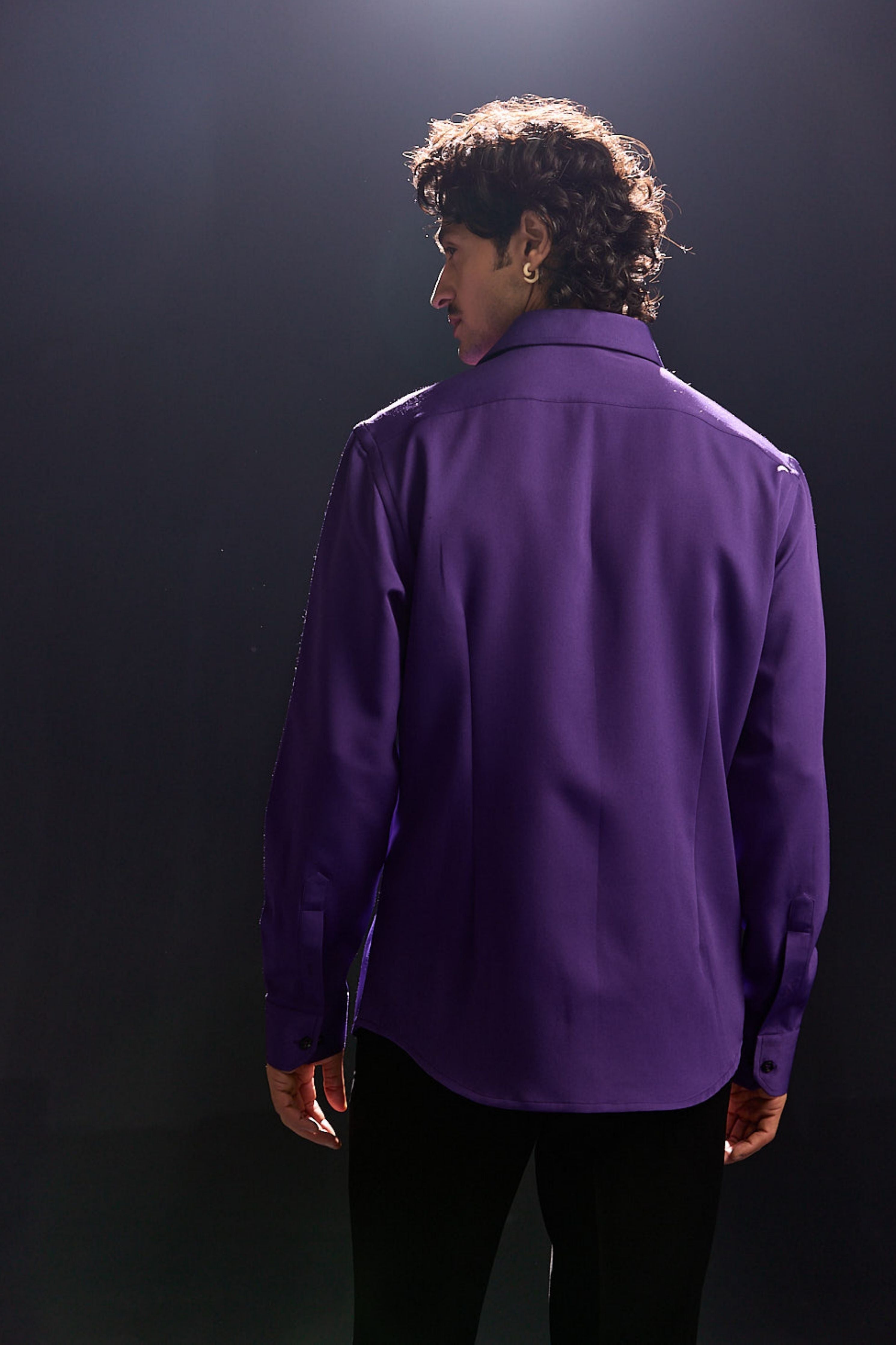 Purple Embroidery Shirt