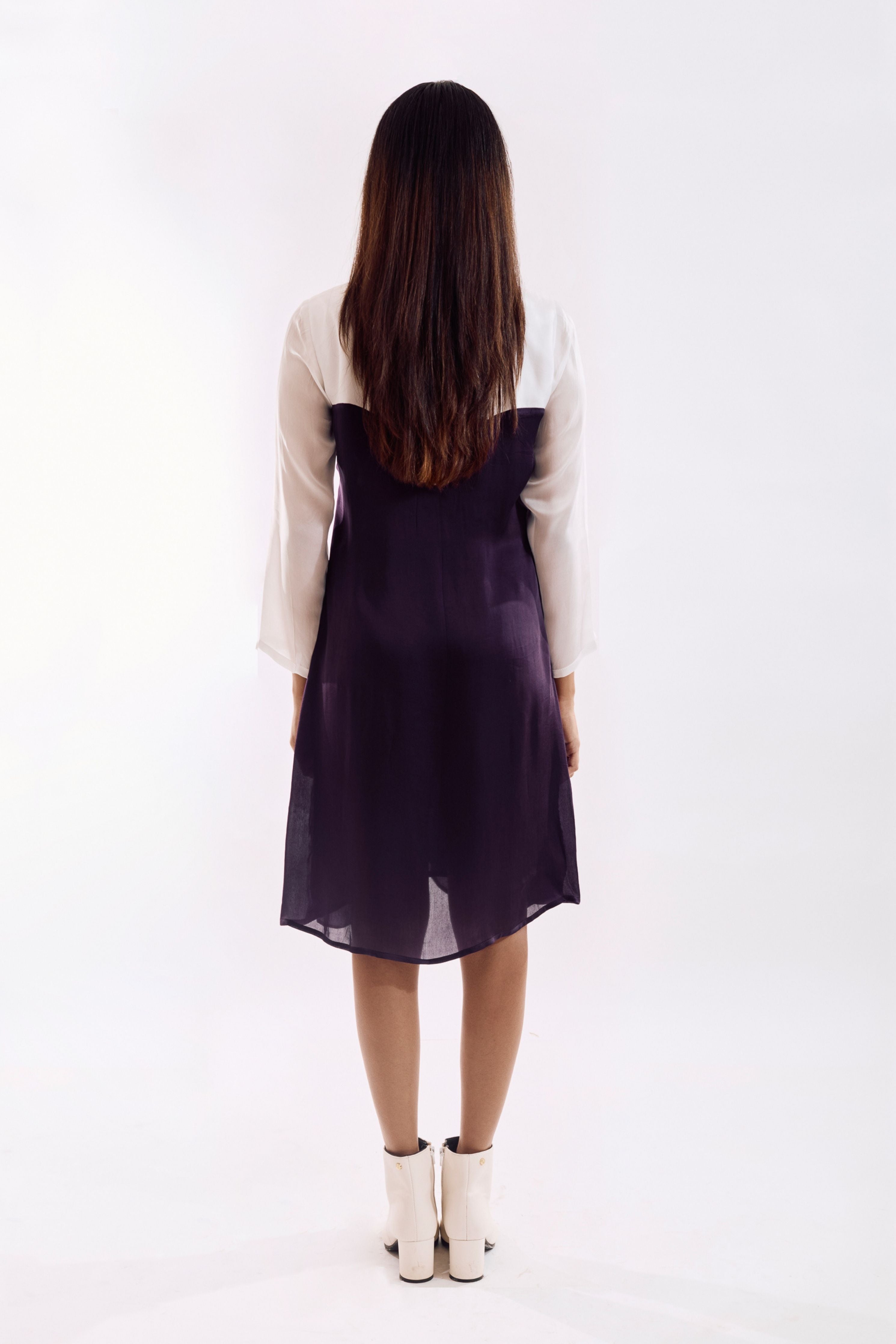 Purple Half Tie Dress