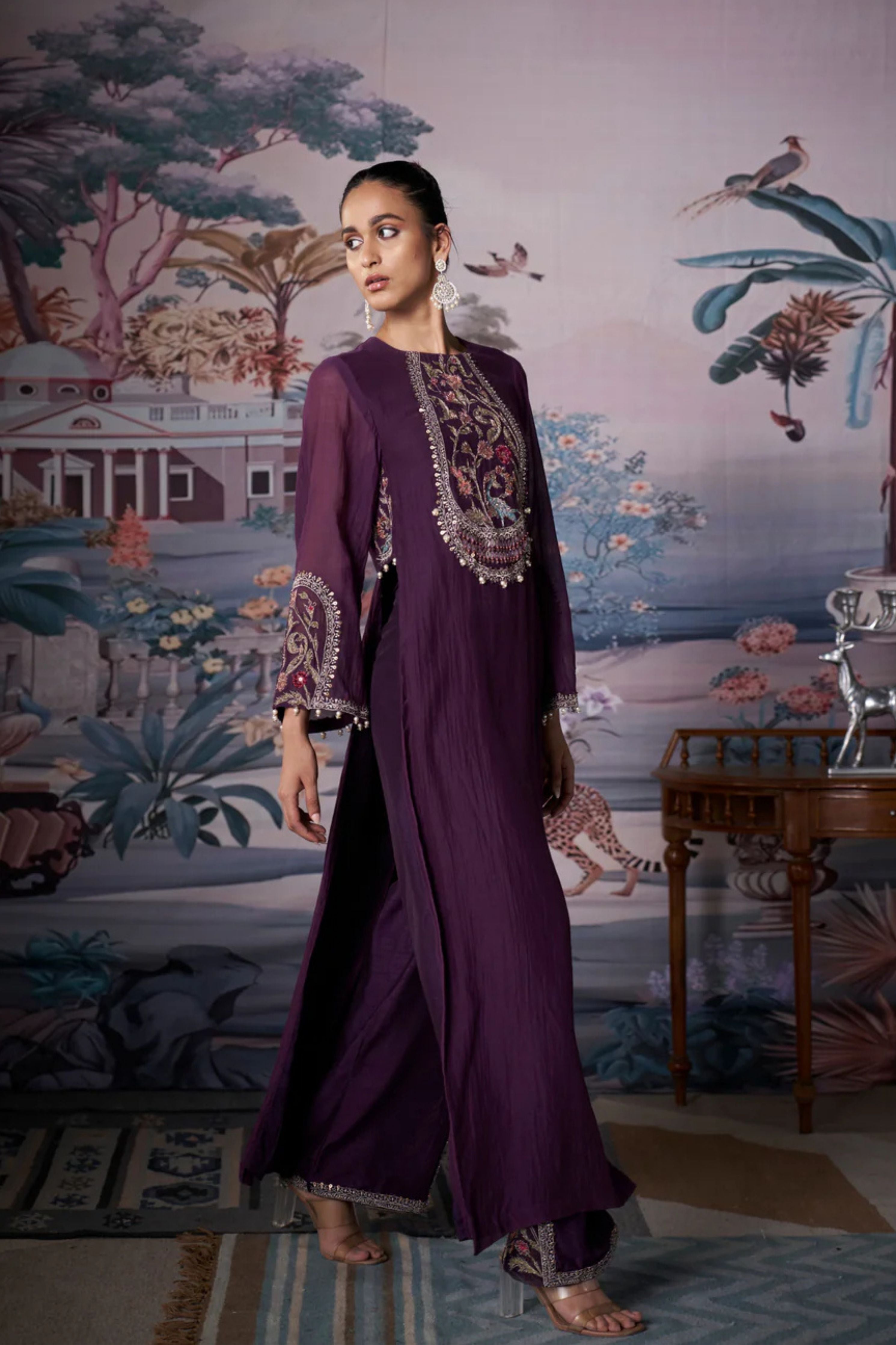 Purple Kurta Set