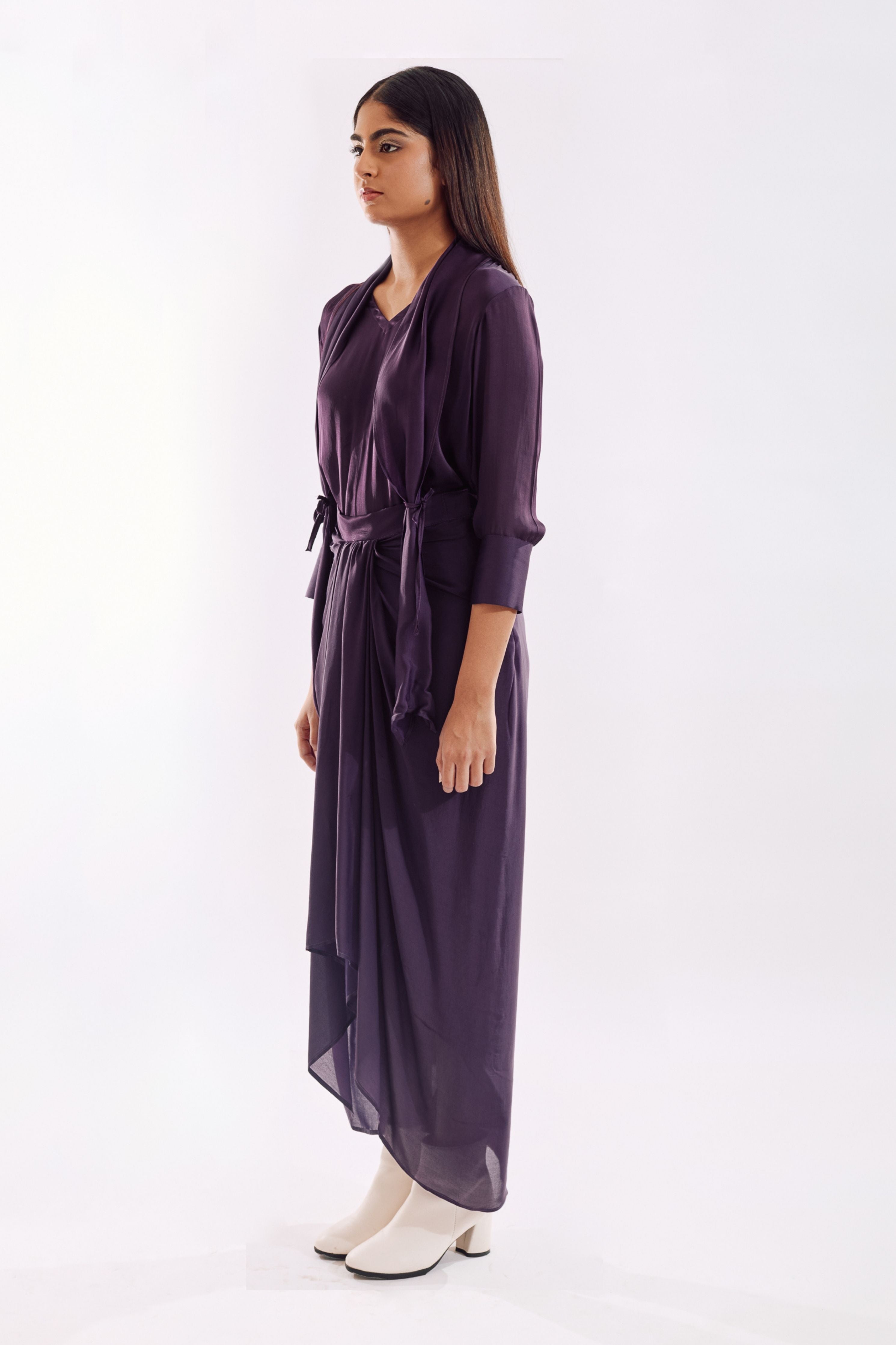 Purple Side Tie Co-Ord set