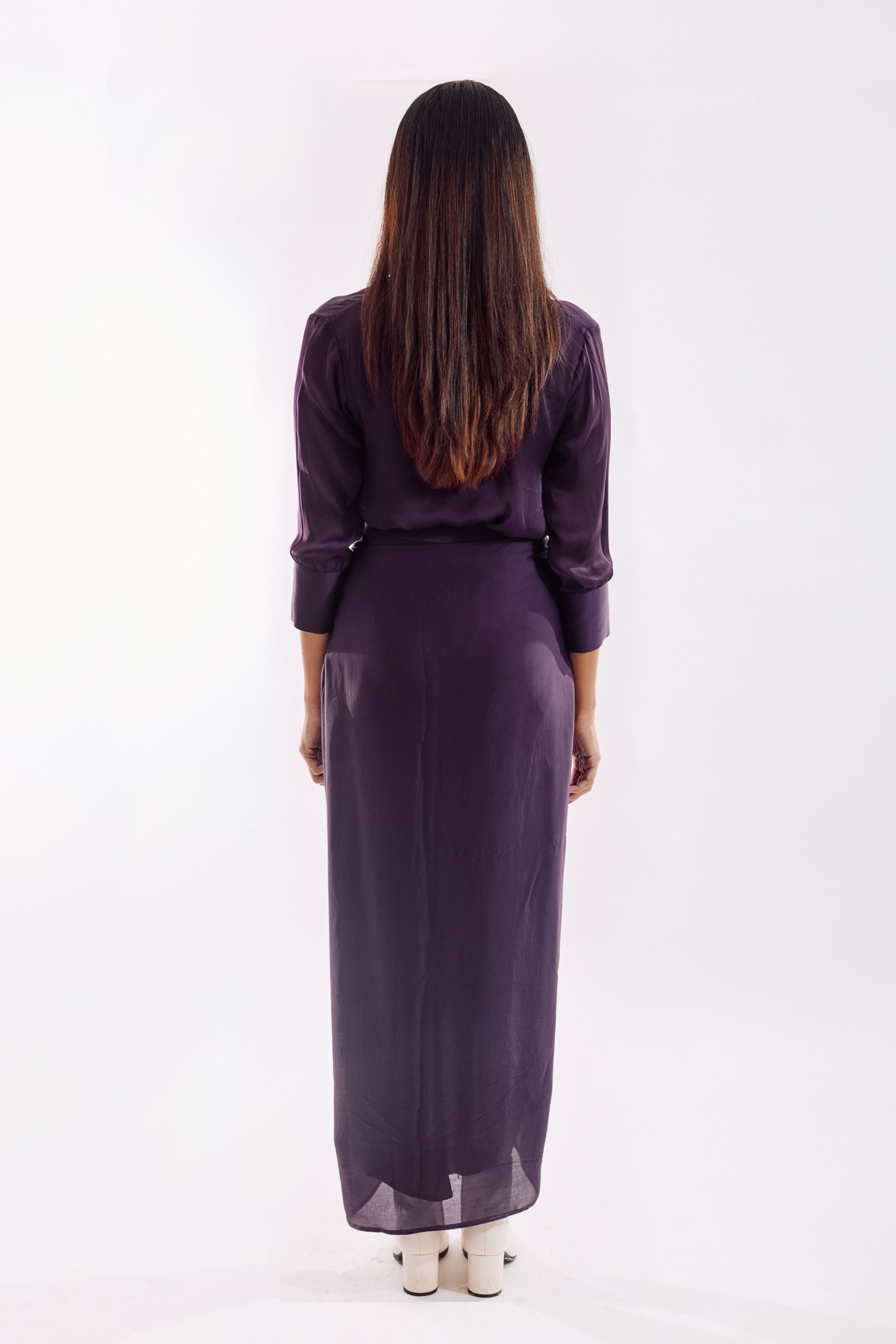 Purple Side Tie Co-Ord set