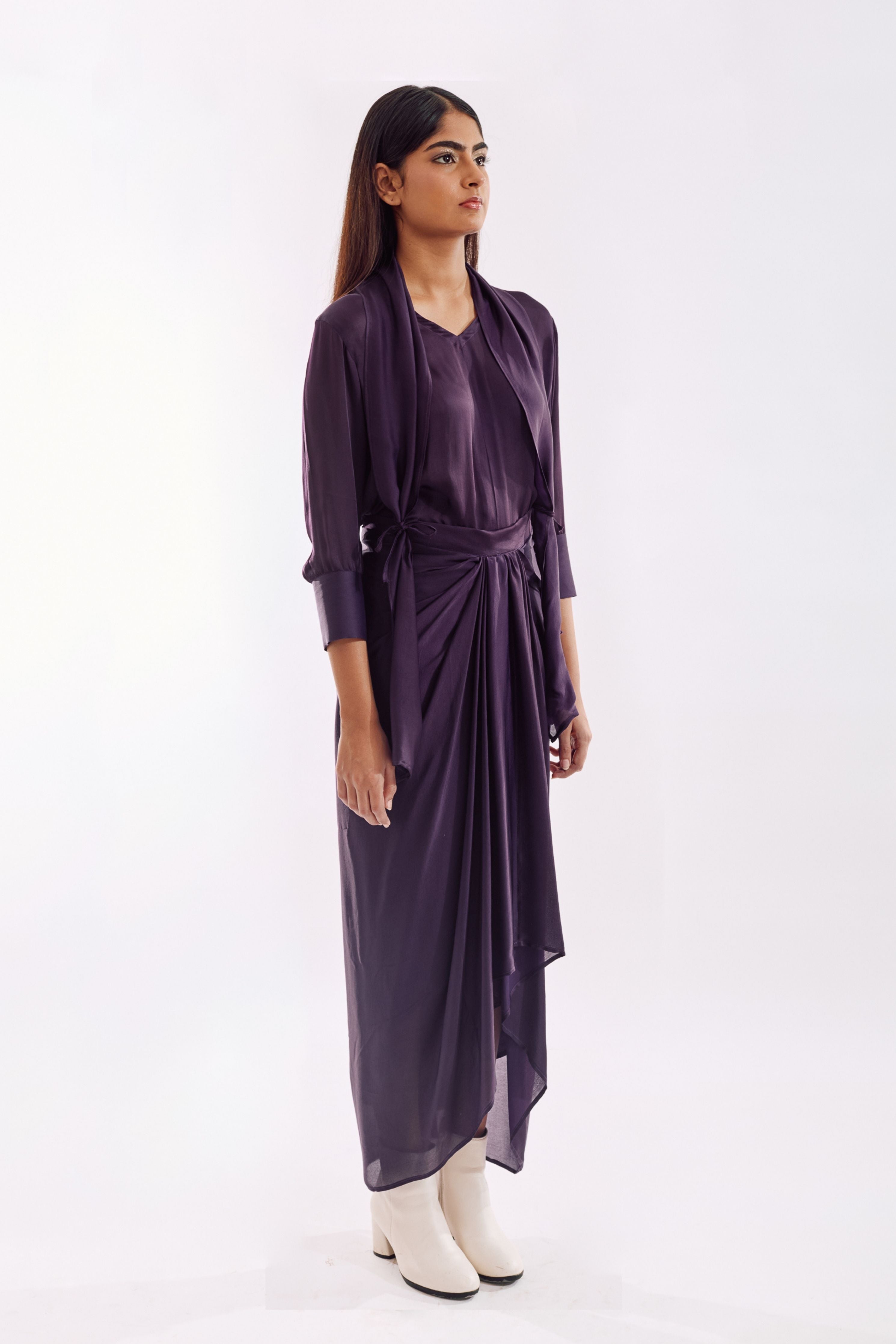 Purple Side Tie Co-Ord set