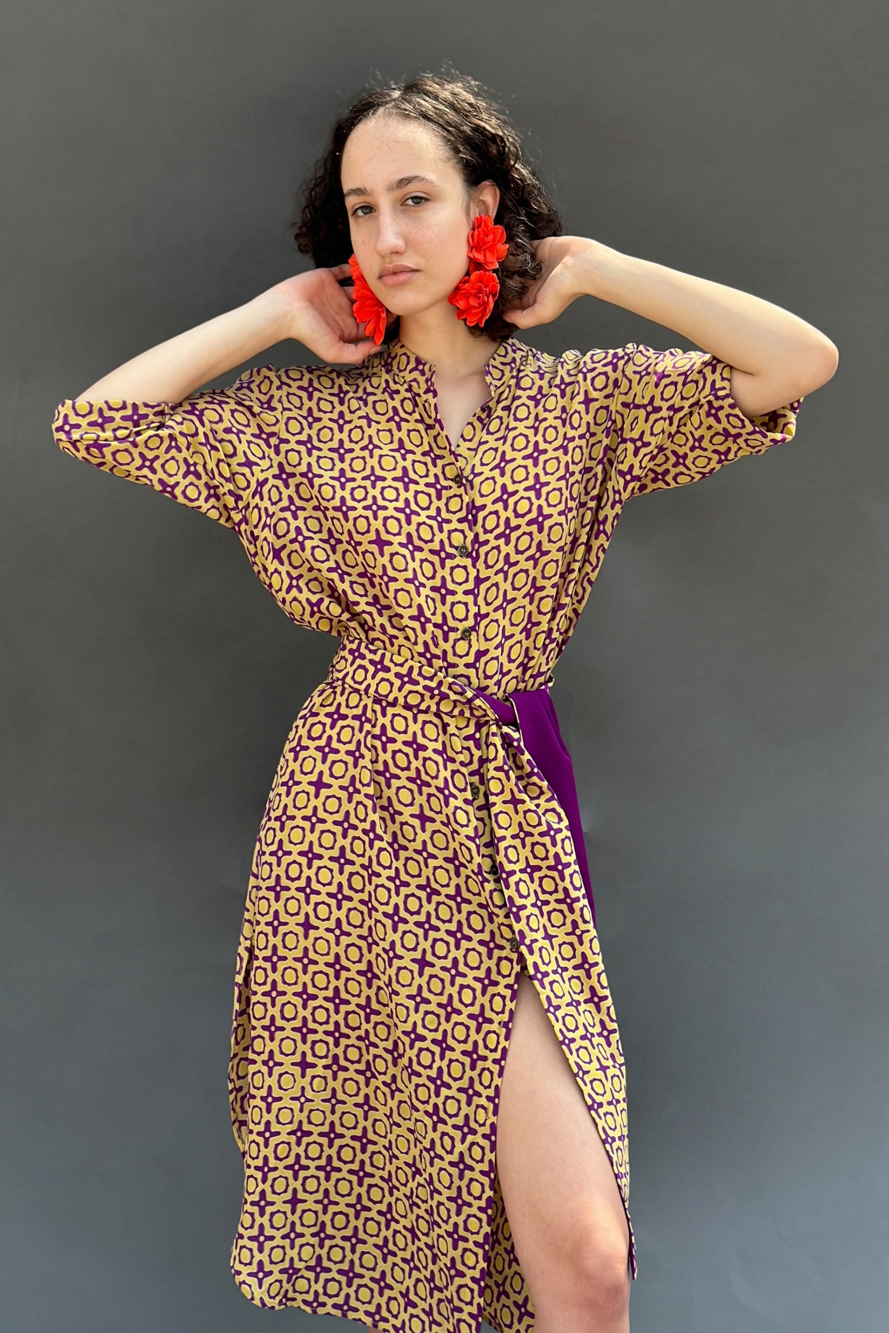 Purple &Yellow Dress