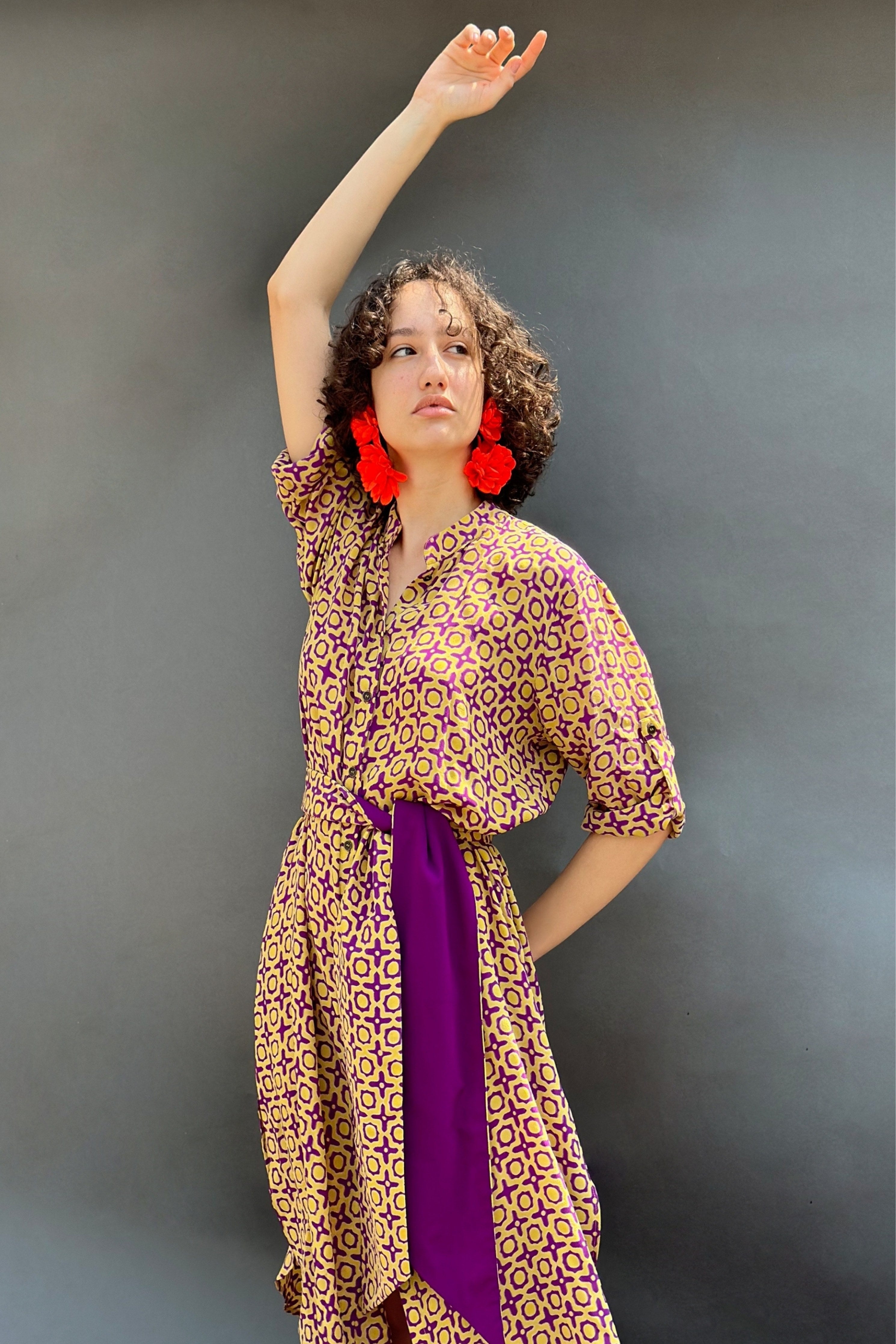 Purple &Yellow Dress