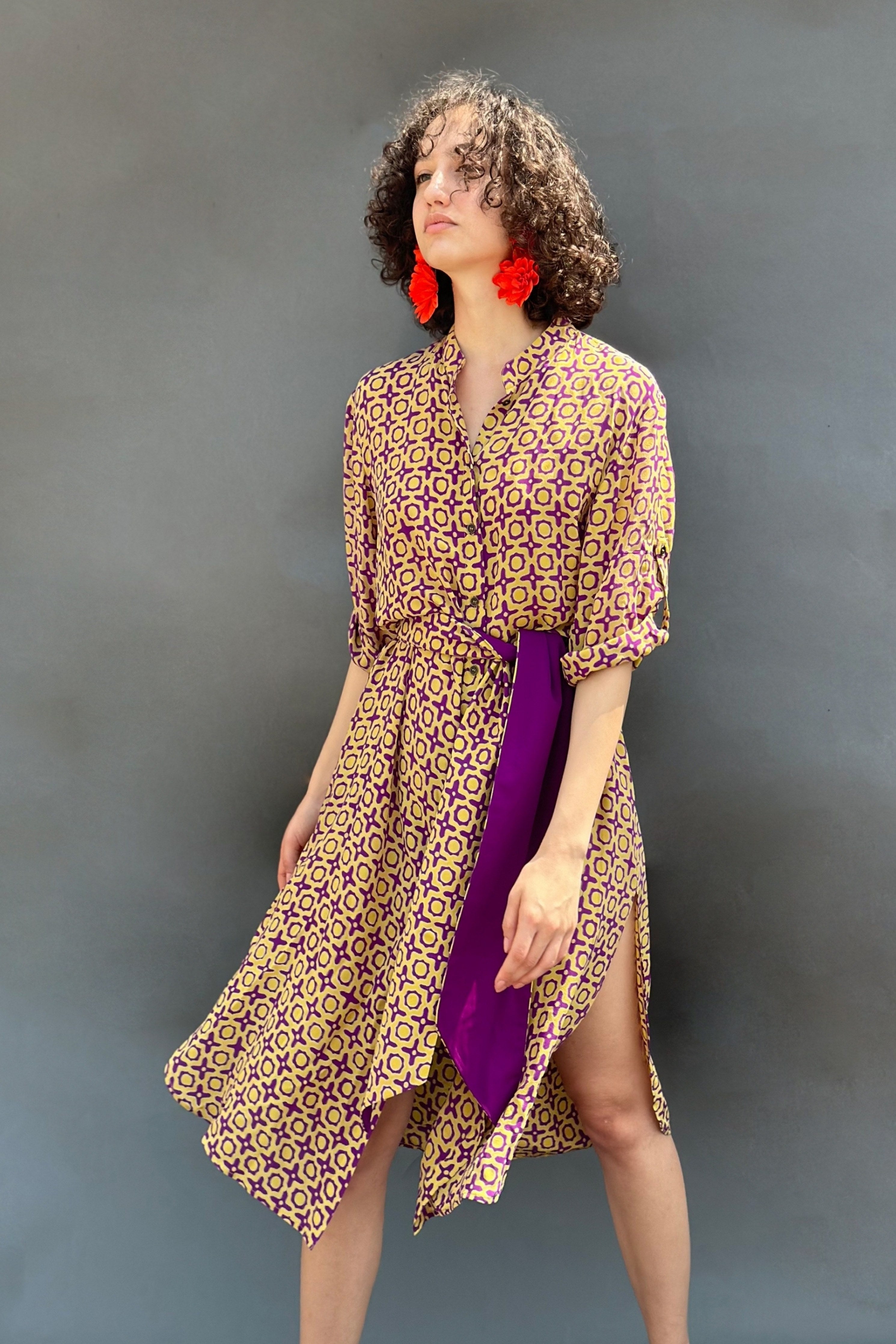 Purple &Yellow Dress