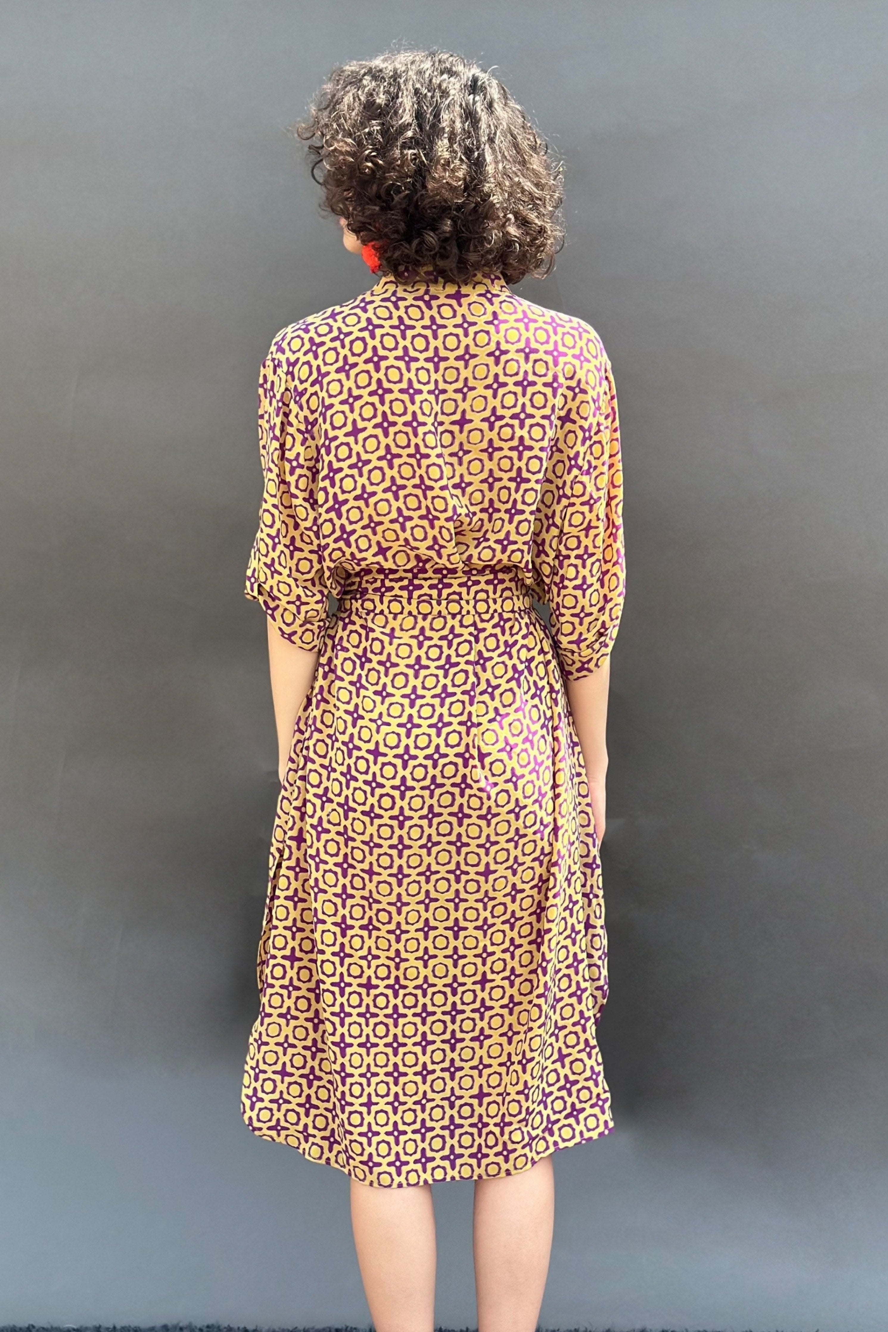 Purple &Yellow Dress