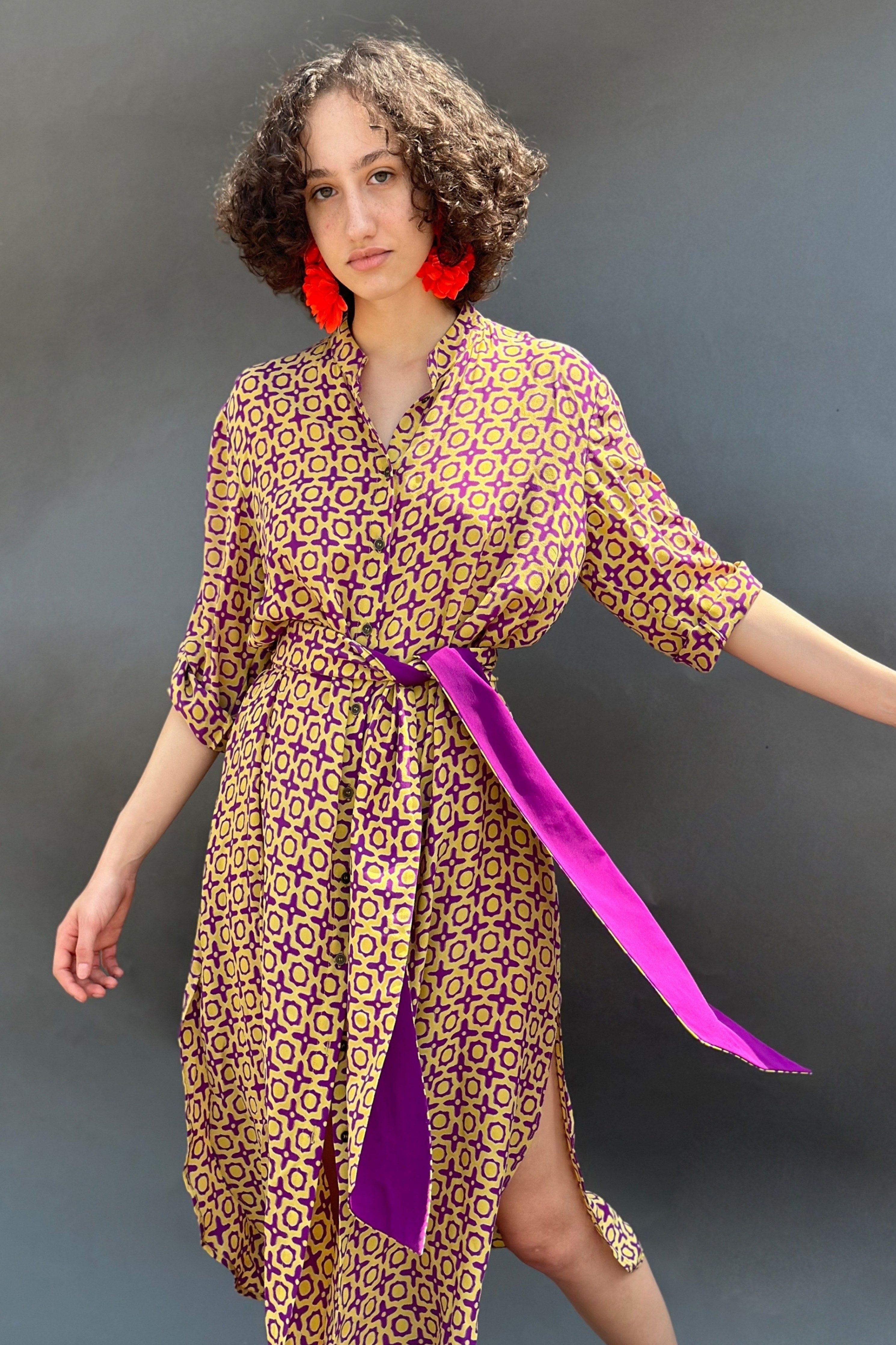 Purple &Yellow Dress